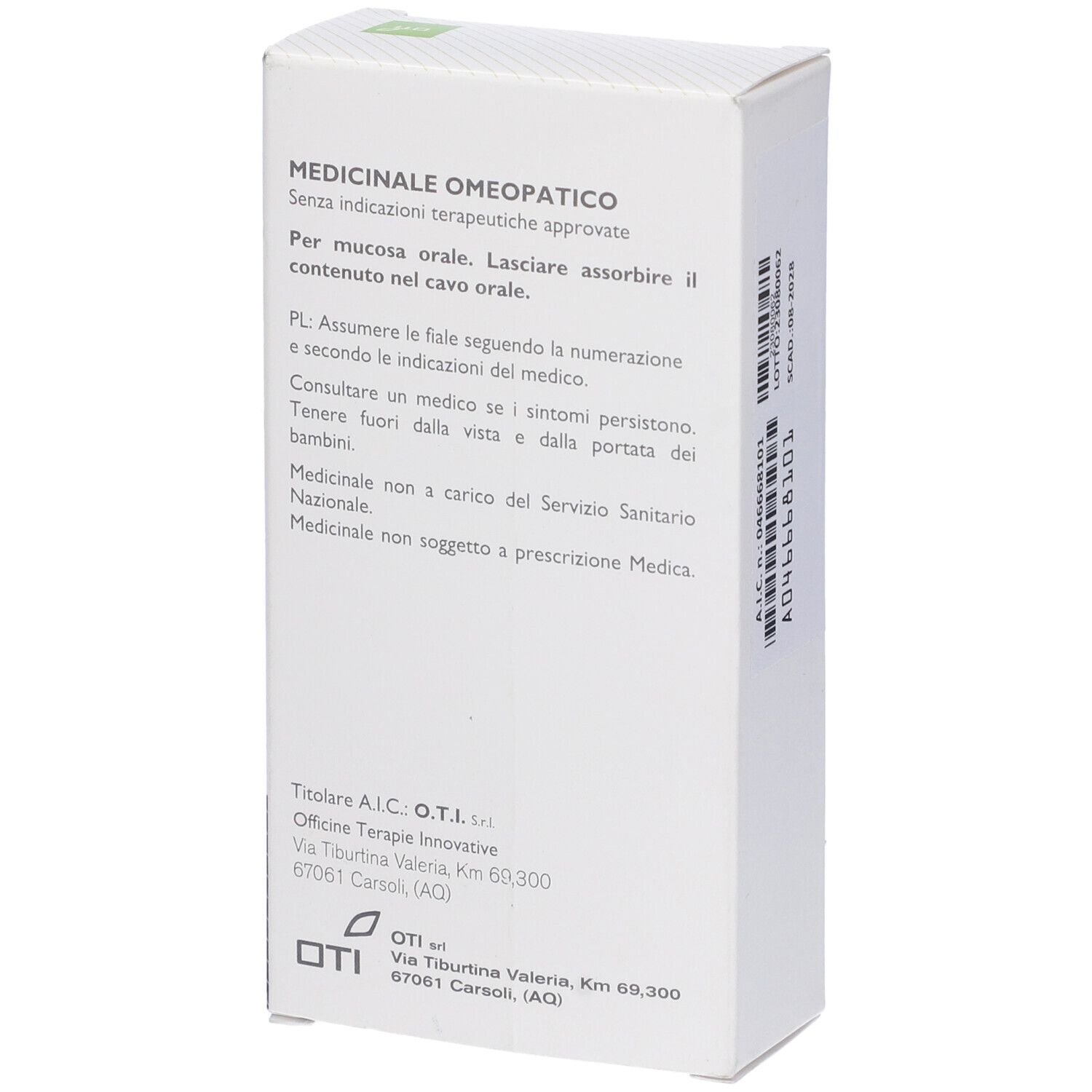 OTI Arnica Montana 06 Lm Potenziata Liquida 20 Fiale 2 Ml Soluzione Idroalcolica Per Mucosa Orale