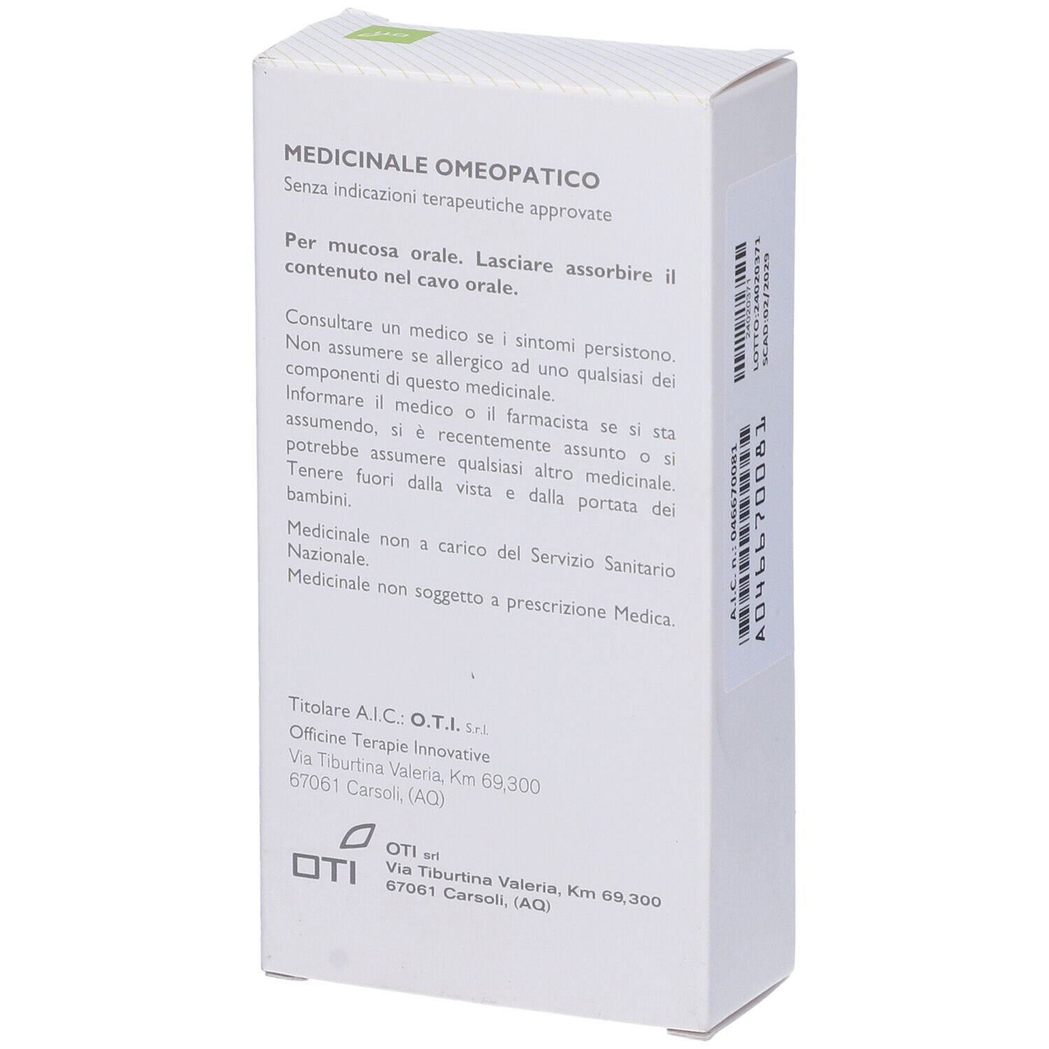 OTI Berberis Vulgaris 10.000K (10Mk) 20 Fiale 2 Ml Soluzione Fisiologica Per Mucosa Orale
