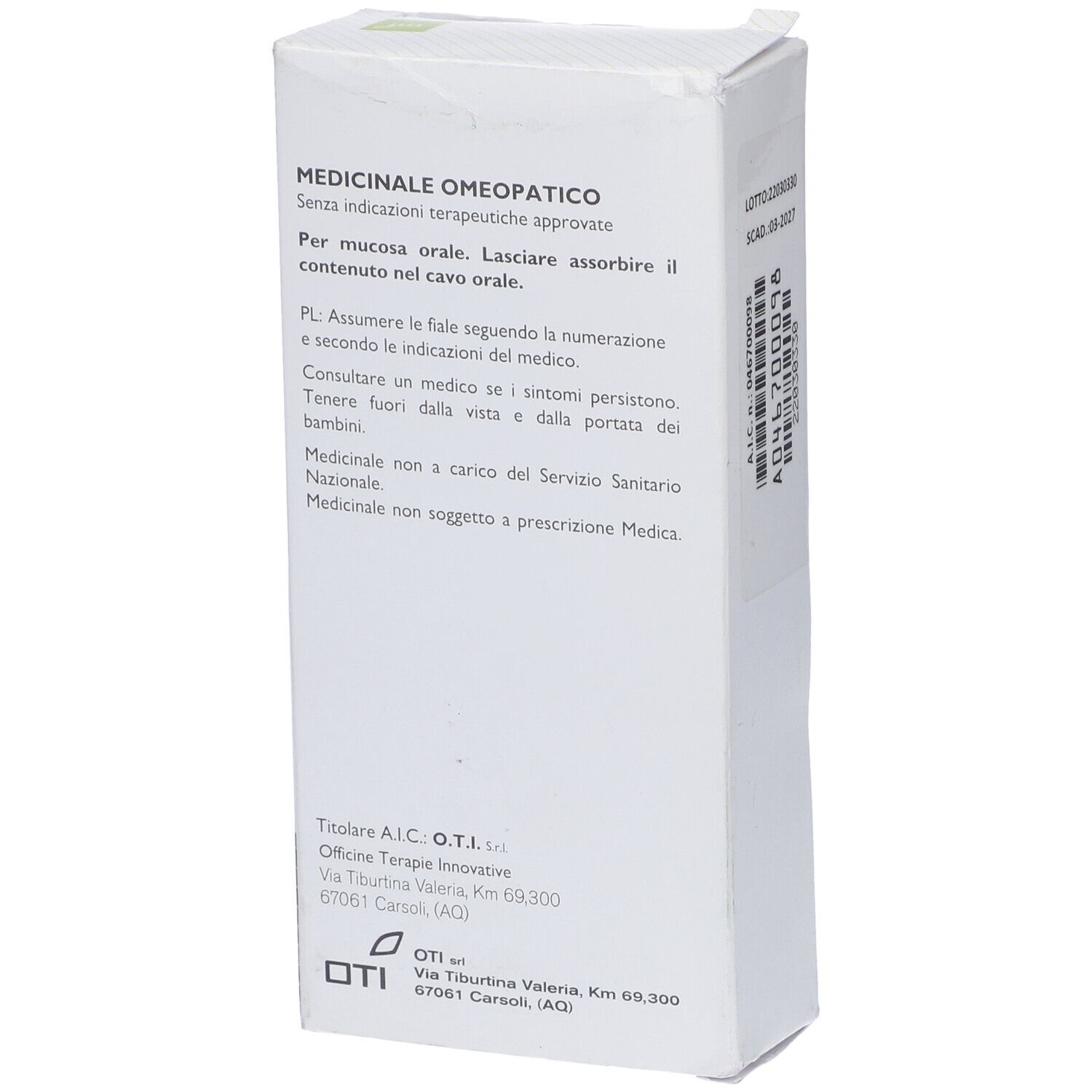 OTI Nux Vomica 06 Lm Potenziata Liquida 20 Fiale 2 Ml Soluzione Idroalcolica Per Mucosa Orale