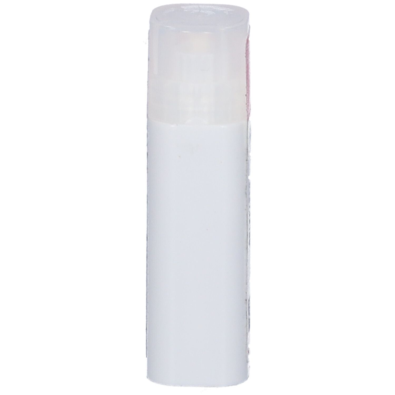 Confezione cilindrica bianca con coperchio trasparente. Nessuna informazione visibile sul prodotto.