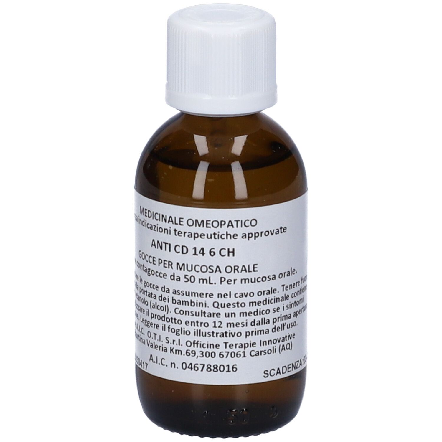 OTI Anti Cd 14 6 Ch Gocce Flacone Da 50 Ml Soluzione Idroalcolica Per Mucosa Orale