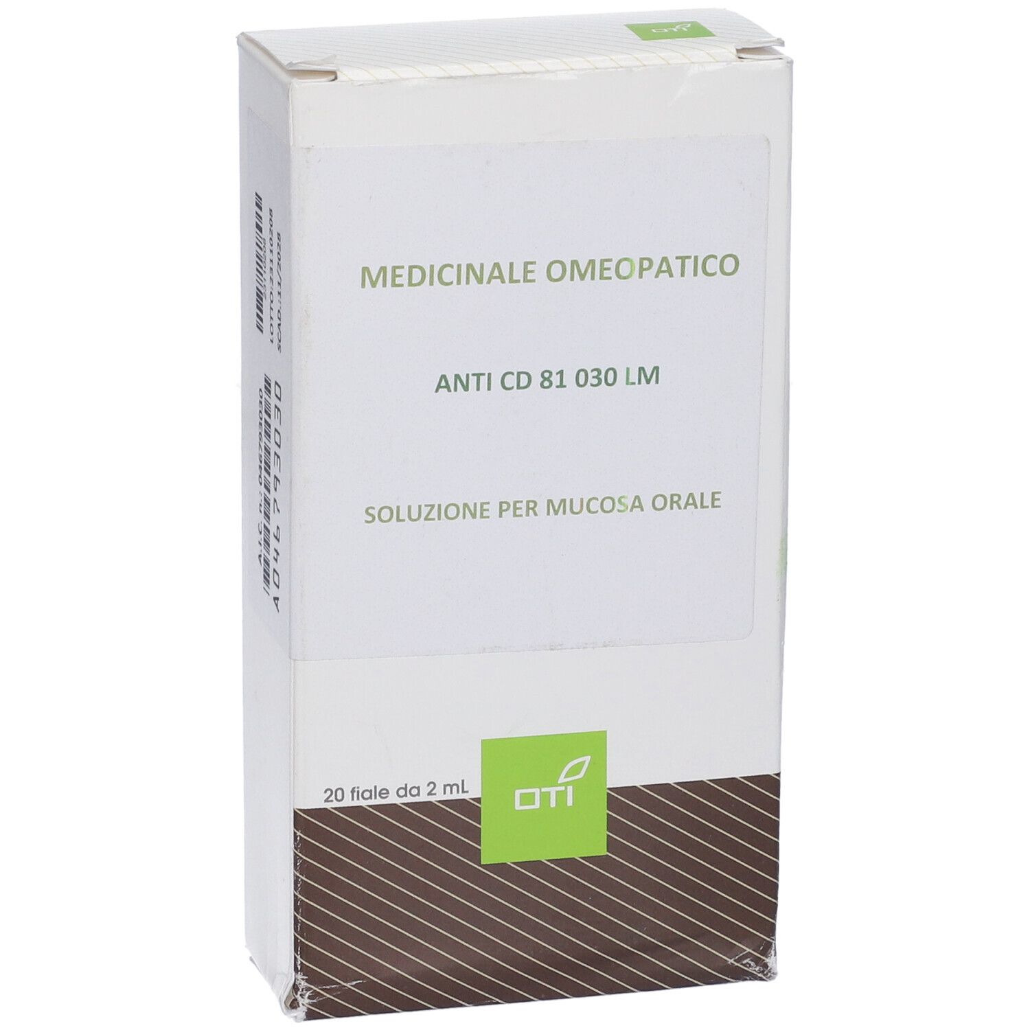 Scatola con scritta 'Medicinale Omeopatico' e 'Anti CD 81 030 LM'. Contiene 20 fiale da 2 ml.