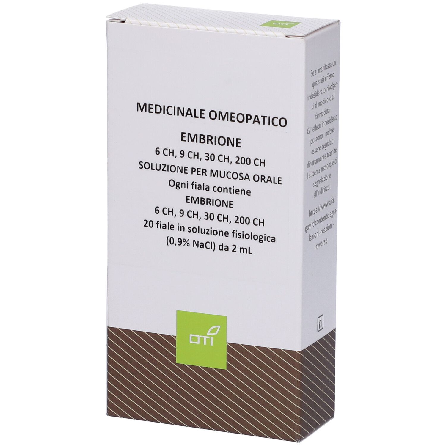 Oti Embrione 6Ch, 9Ch, 30Ch, 200Ch (Scalare Progressivo) 20 Fiale 2 Ml Soluzione Fisiologica Per Mucosa Orale
