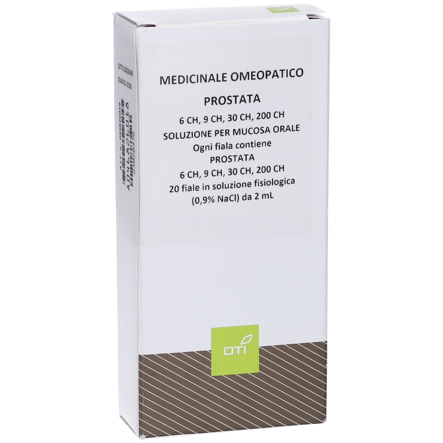 Prostata 6Ch,9Ch,30Ch,200Ch (Scalare Progressivo) 20 Fiale 2 ml Soluzione Fisiologica per Mucosa Orale