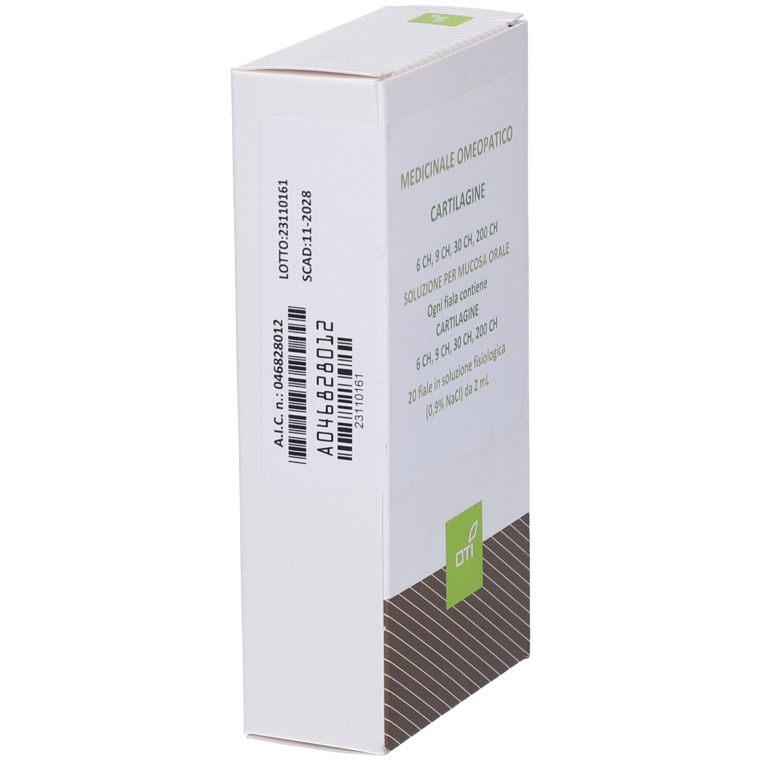 Cartilagine 6Ch,9Ch,30Ch,200Ch (Scalare Progressivo) 20 Fiale 2 ml Soluzione Fisiologica per Mucosa Orale