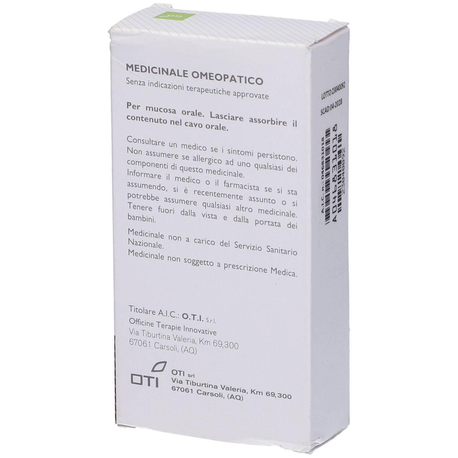 OTI Mucosa Gastrica 6Ch, 9Ch, 30Ch, 200Ch (Scalare Progressivo) 20 Fiale 2 Ml Soluzione Fisiologica Per Mucosa Orale