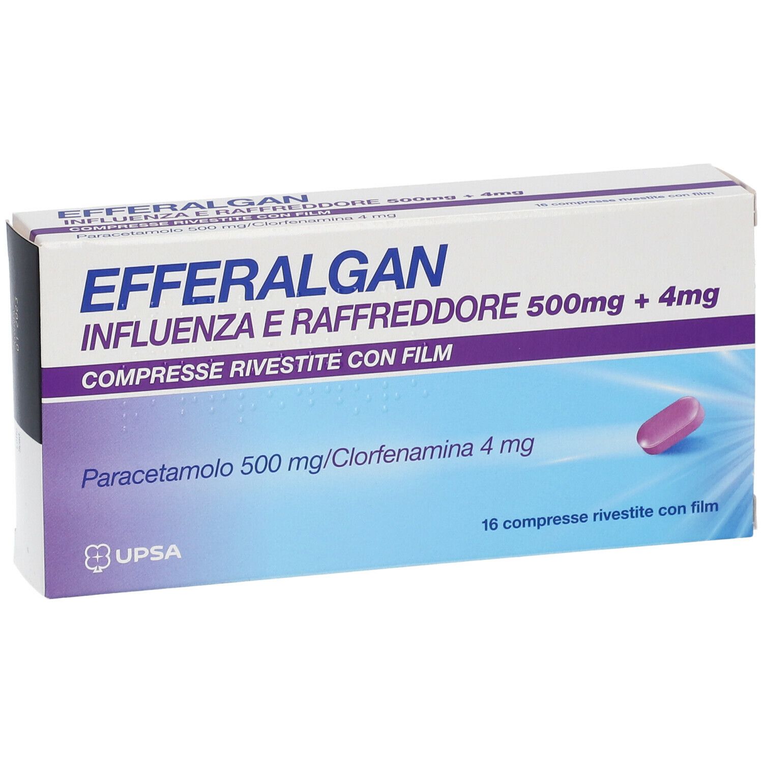 UPSA EFFERALGAN Influenza e Raffreddore 500mg + 4mg Compresse Rivestite con Film