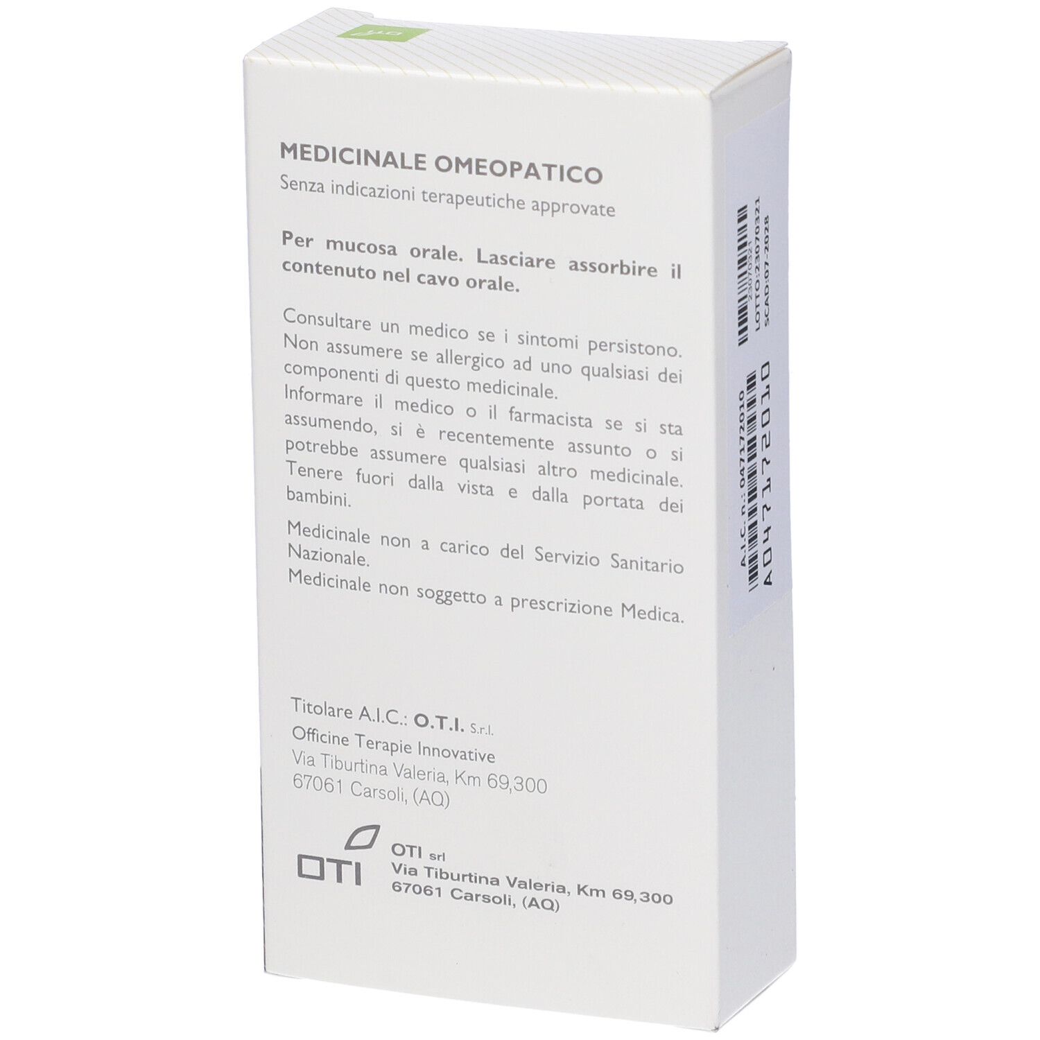 OTI Streptococcinum 4Ch,9Ch,30Ch (Scalare Progressivo) 20 Fiale 2 Ml Soluzione Fisiologica Per Mucosa Orale