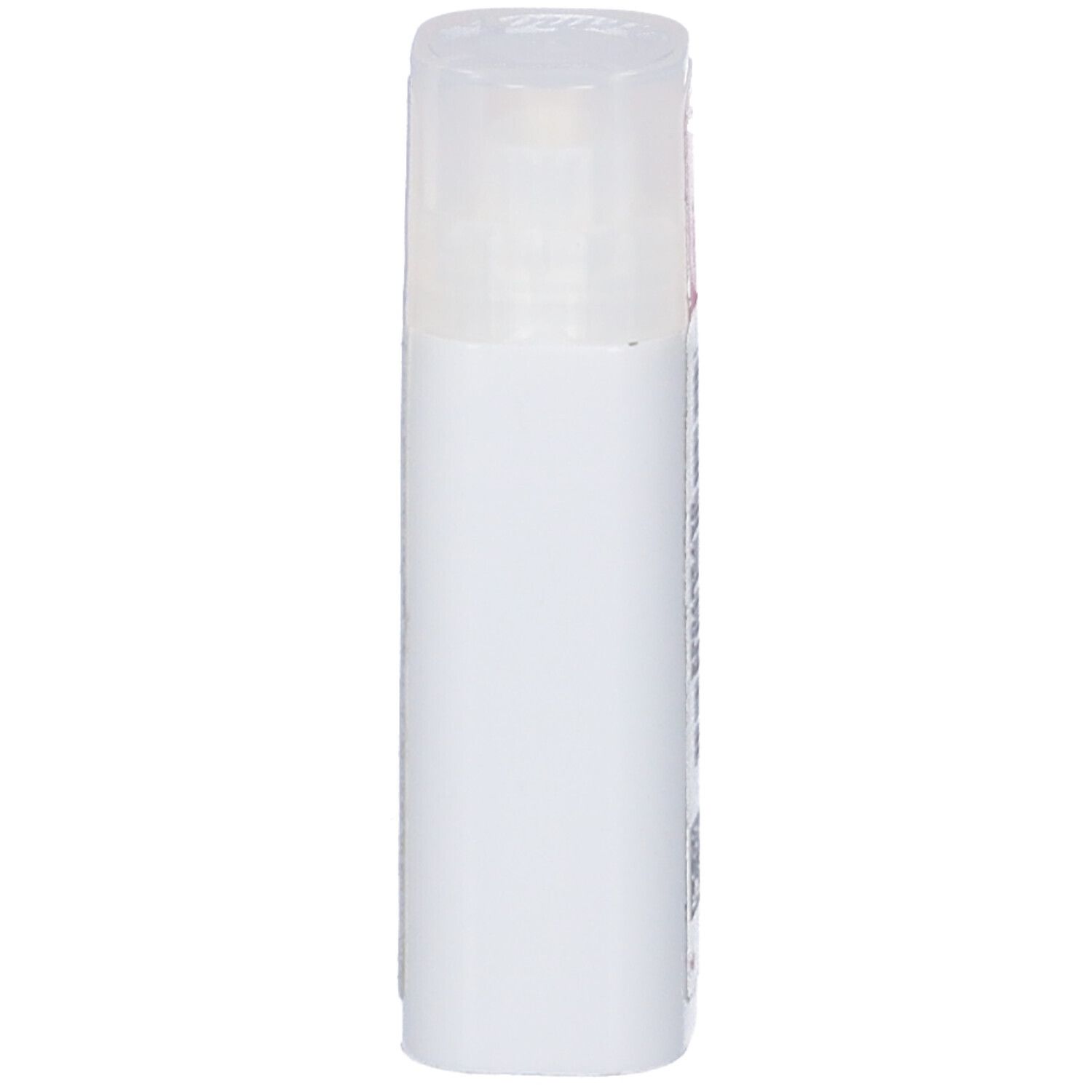 Flacone cilindrico bianco con etichetta rosa. Scritta: cemon. Con coperchio trasparente.