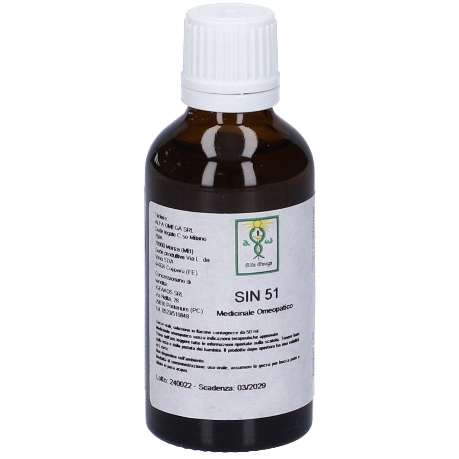 Alfa Omega Sin 51 Orale Gtt 50 Ml