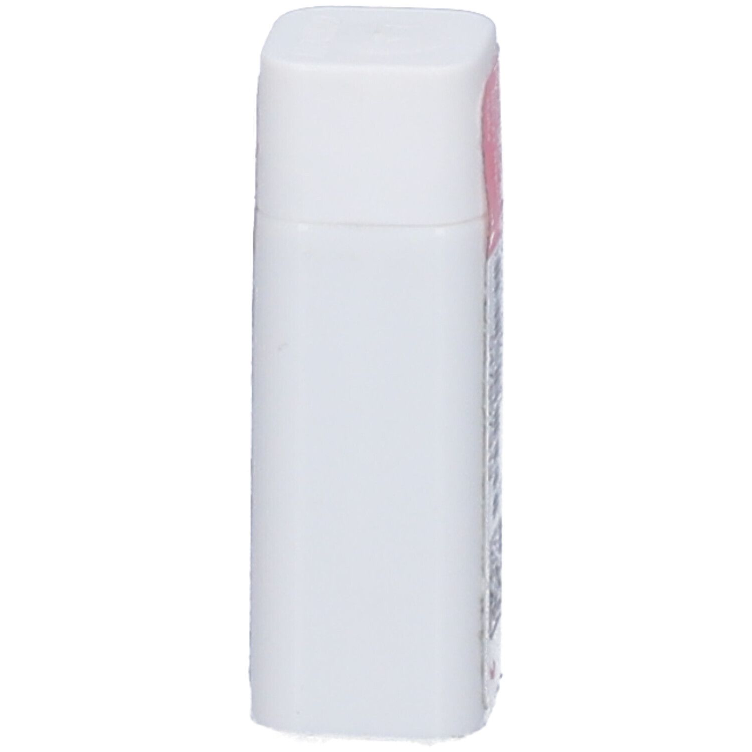 Contenitore cilindrico bianco, fascia rosa. Nessun altro dettaglio visibile.