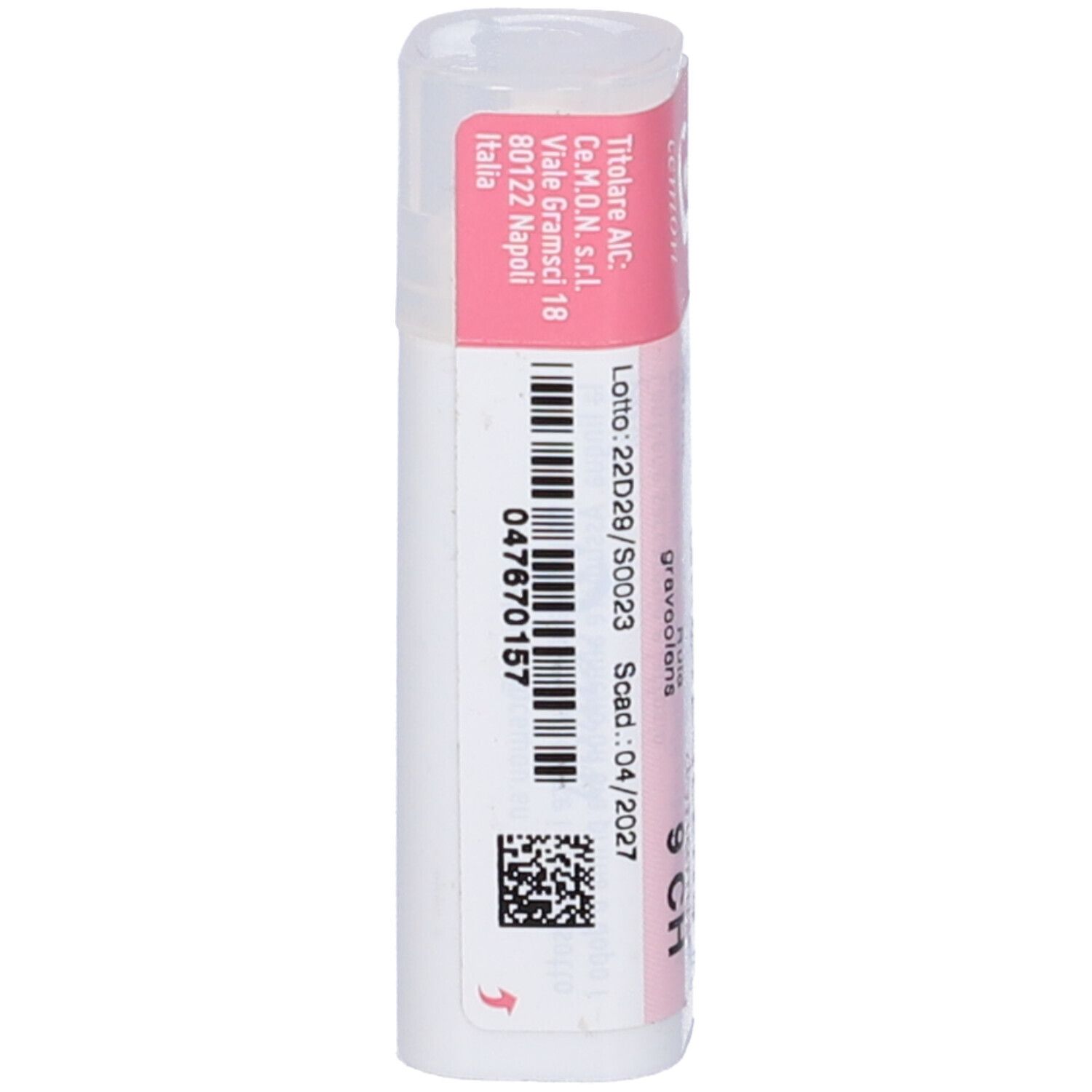 Confezione cilindrica. Etichetta rosa con testo bianco: Ruta Graveolens 9 CH, dynamis. Codice a barre e indirizzo produttore.