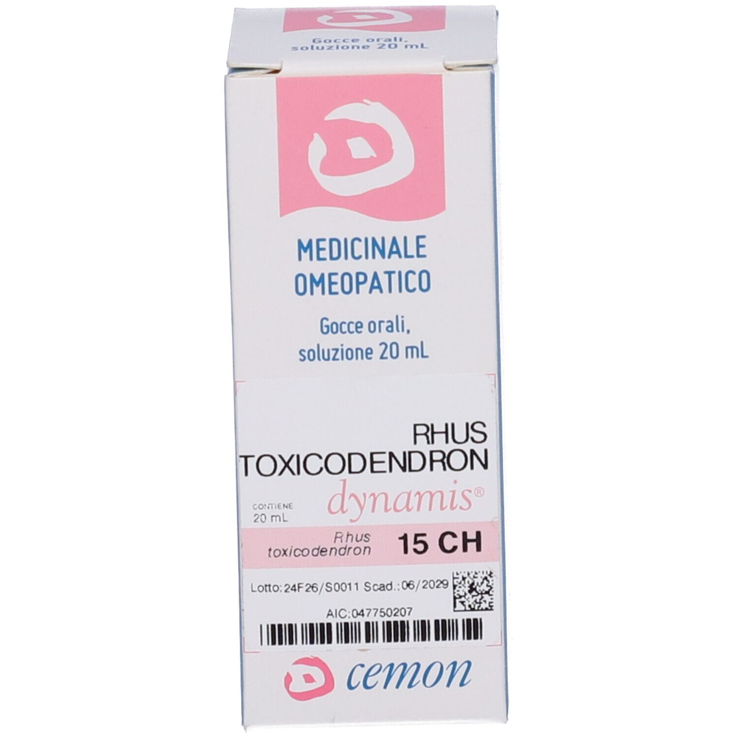 CEMON Rhus Toxicodendron Dynamis Orale Gtt 15 Ch 20 Ml
