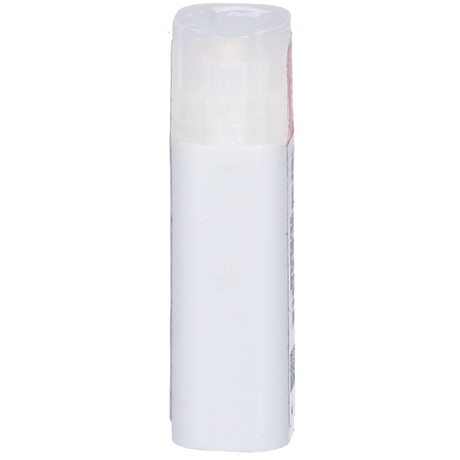 Contenitore multidose cilindrico bianco con coperchio trasparente. Nessun'altra caratteristica.