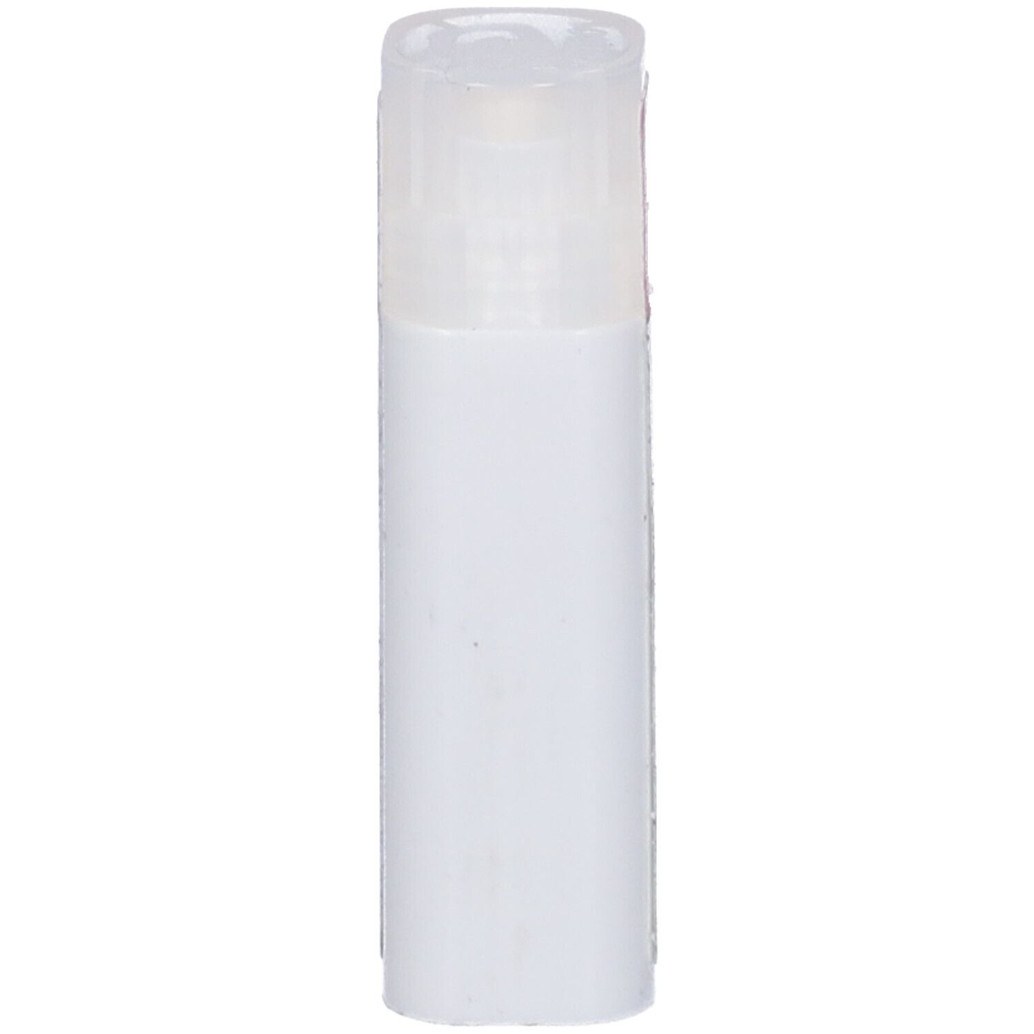 Confezione cilindrica bianca con coperchio trasparente. Nessun altro dettaglio visibile.