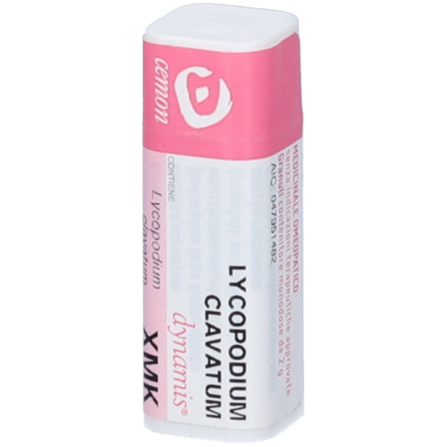 Flacone in vetro ambrato con tappo a vite bianco, 10 ml. Etichetta con accenti rosa e bianchi.