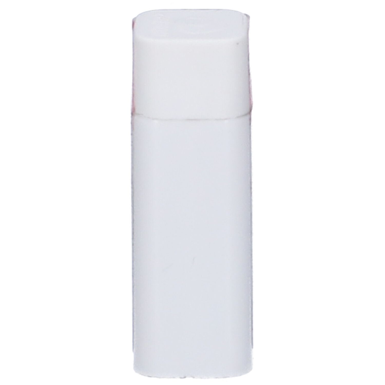 Flacone cilindrico bianco con coperchio quadrato. Nessun altro dettaglio visibile.