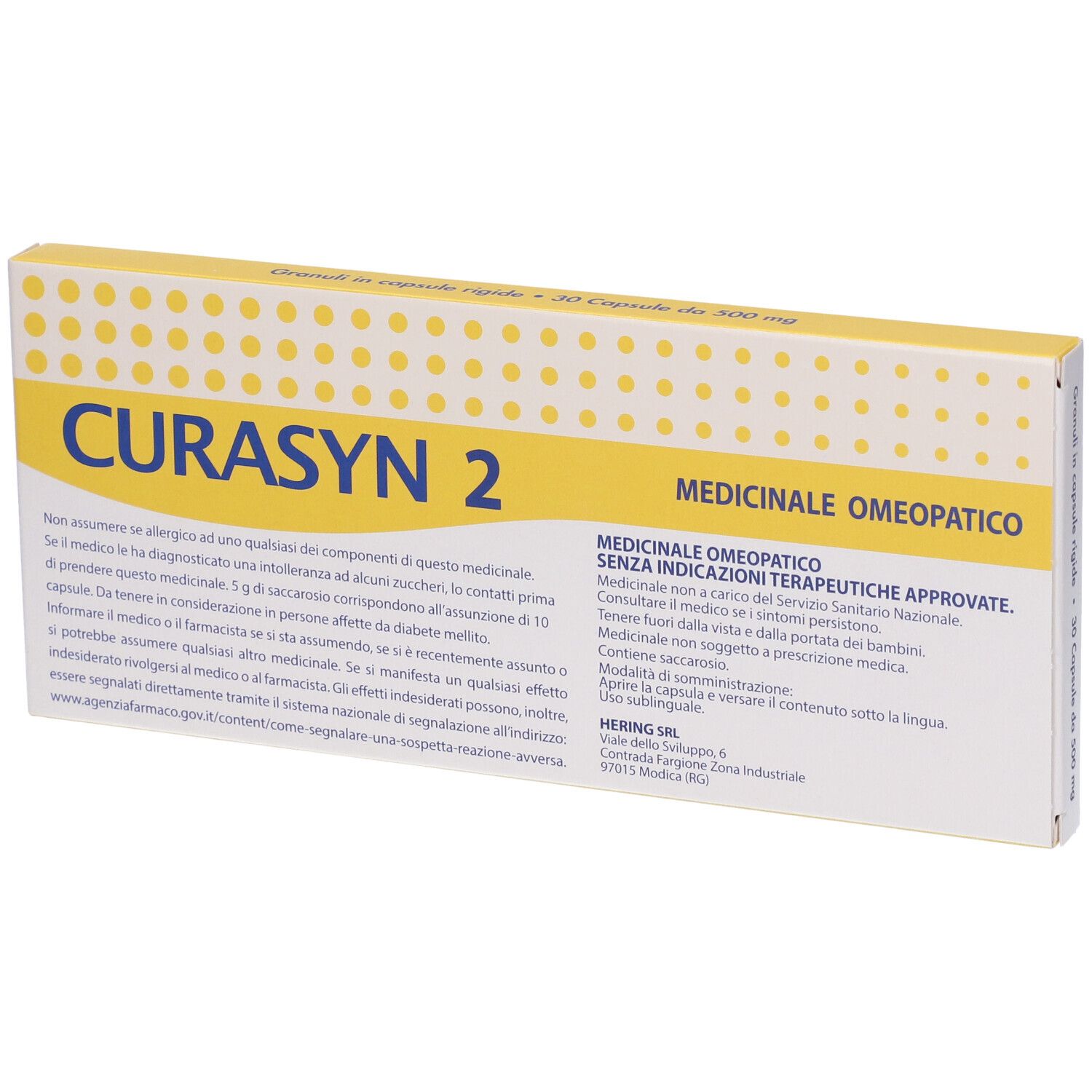 HERING Curasyn 2*Granuli 30 Capsule 500 Mg