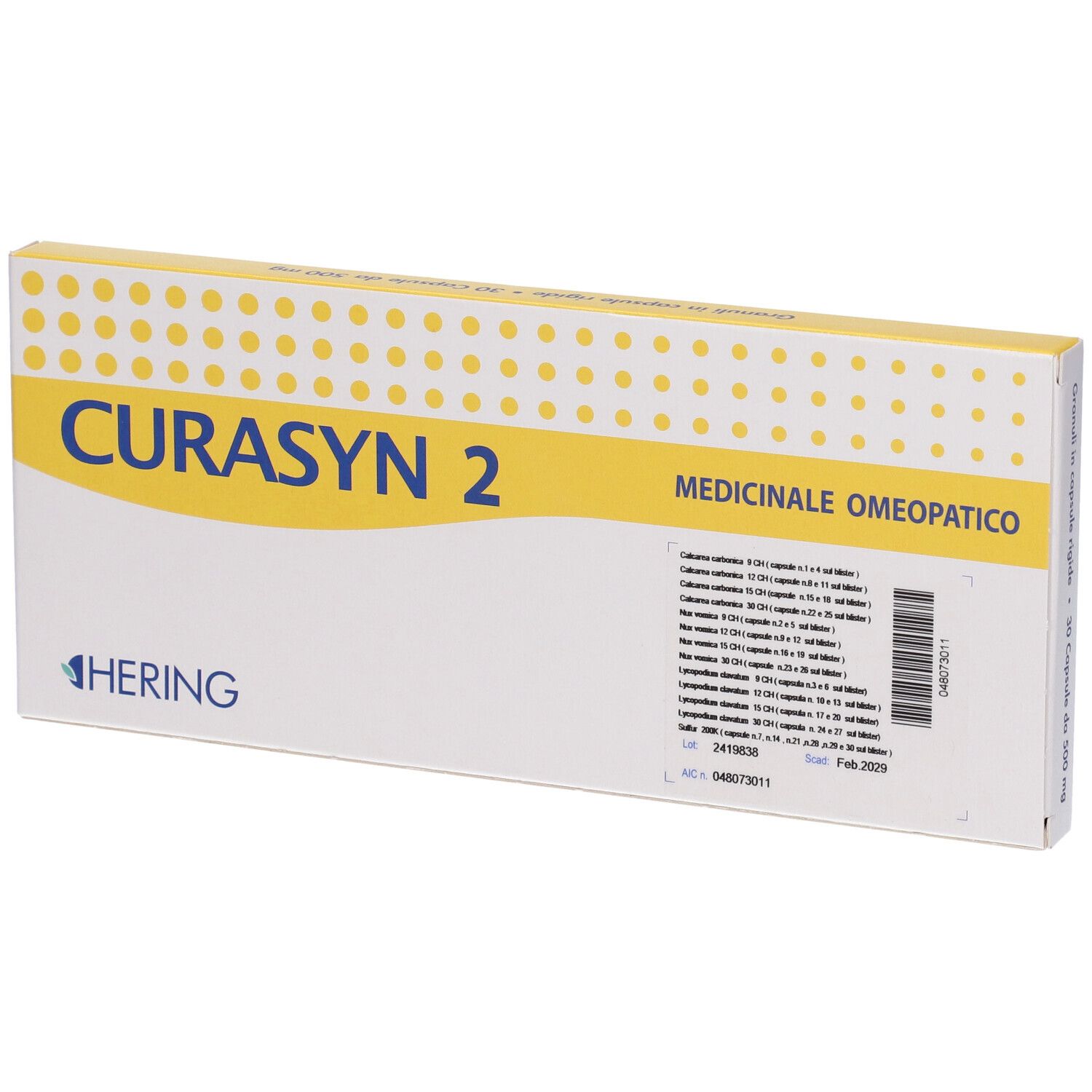 HERING Curasyn 2*Granuli 30 Capsule 500 Mg