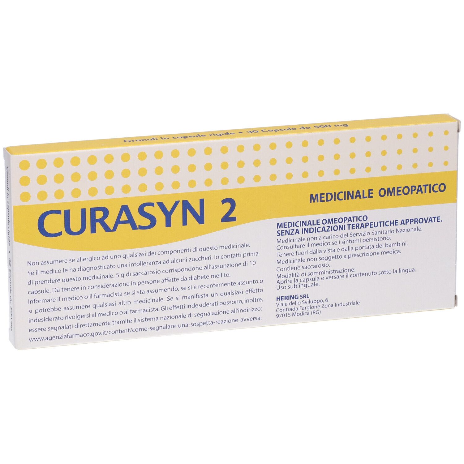 HERING Curasyn 2*Granuli 30 Capsule 500 Mg