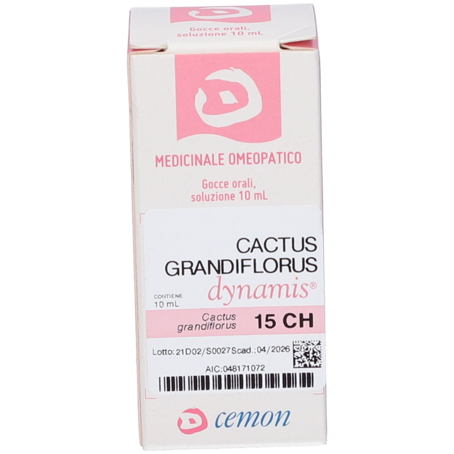 CEMON Cactus Grandiflorus Dynamis Orale Gtt 15 Ch 10 Ml