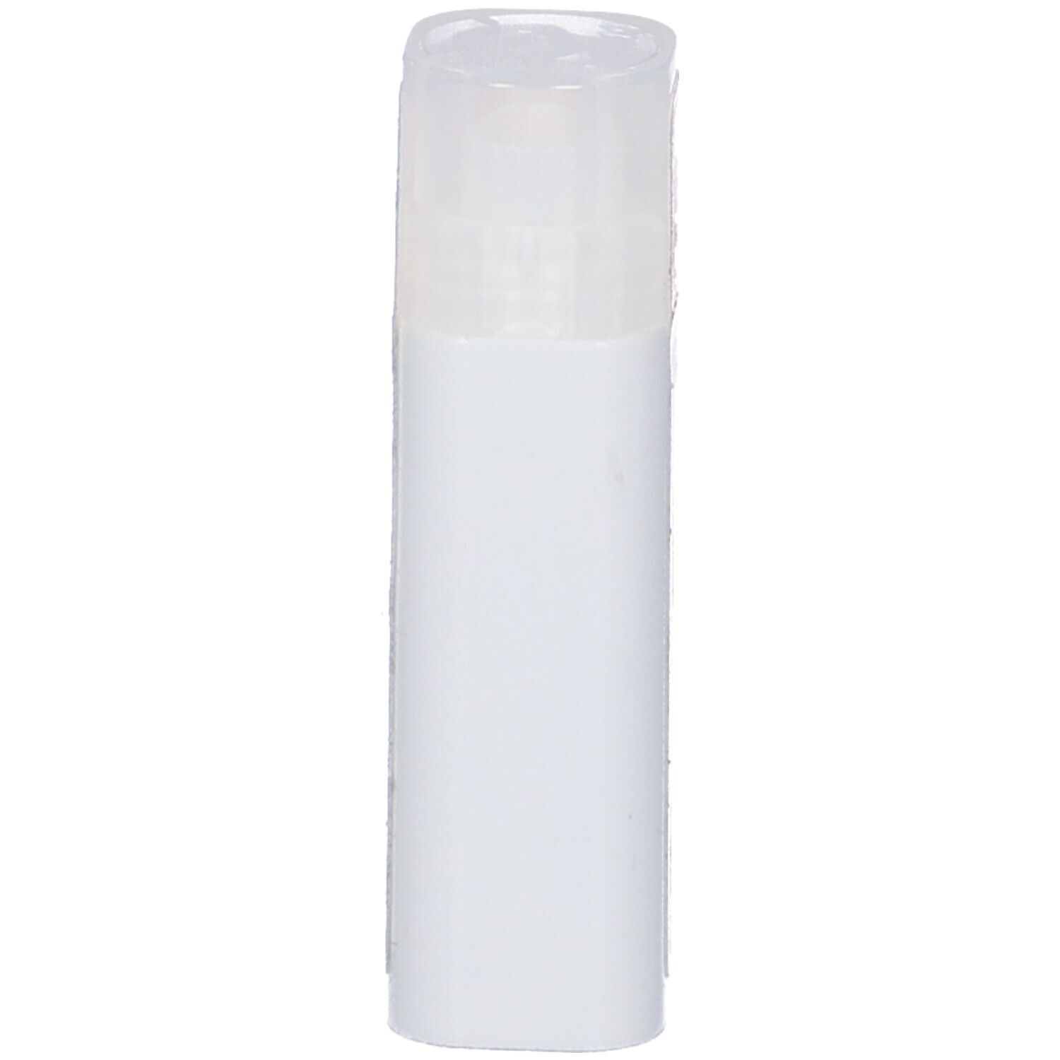 Contenitore cilindrico bianco con coperchio trasparente. Nessuna altra caratteristica o scritta visibile.