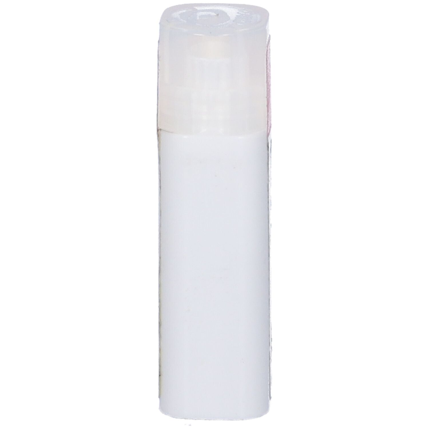 Flacone cilindrico bianco con coperchio trasparente. Nessun'altra caratteristica.