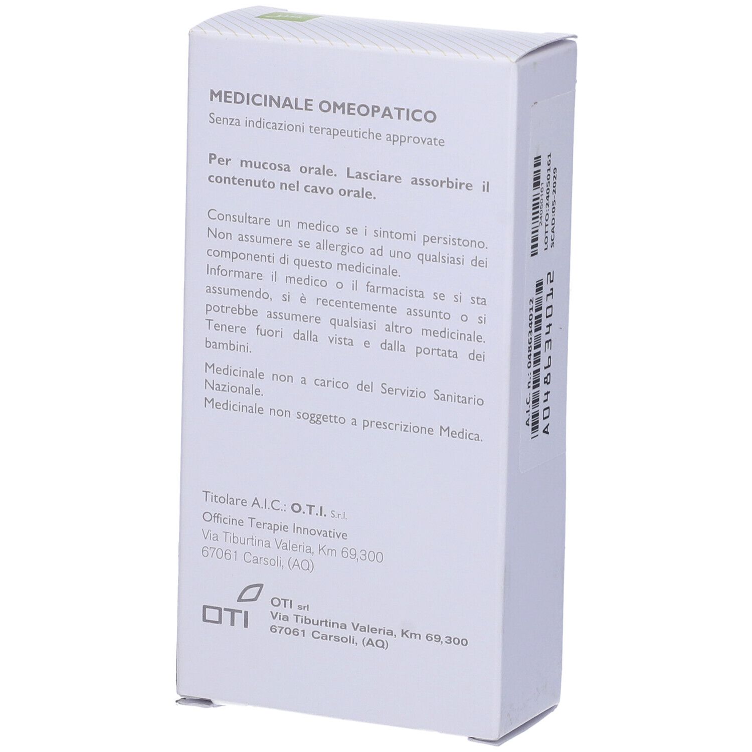 OTI Acidum Hyaluronicum 8 Dh 20 Fiale 2 Ml Soluzione Fisiologica Per Mucosa Orale
