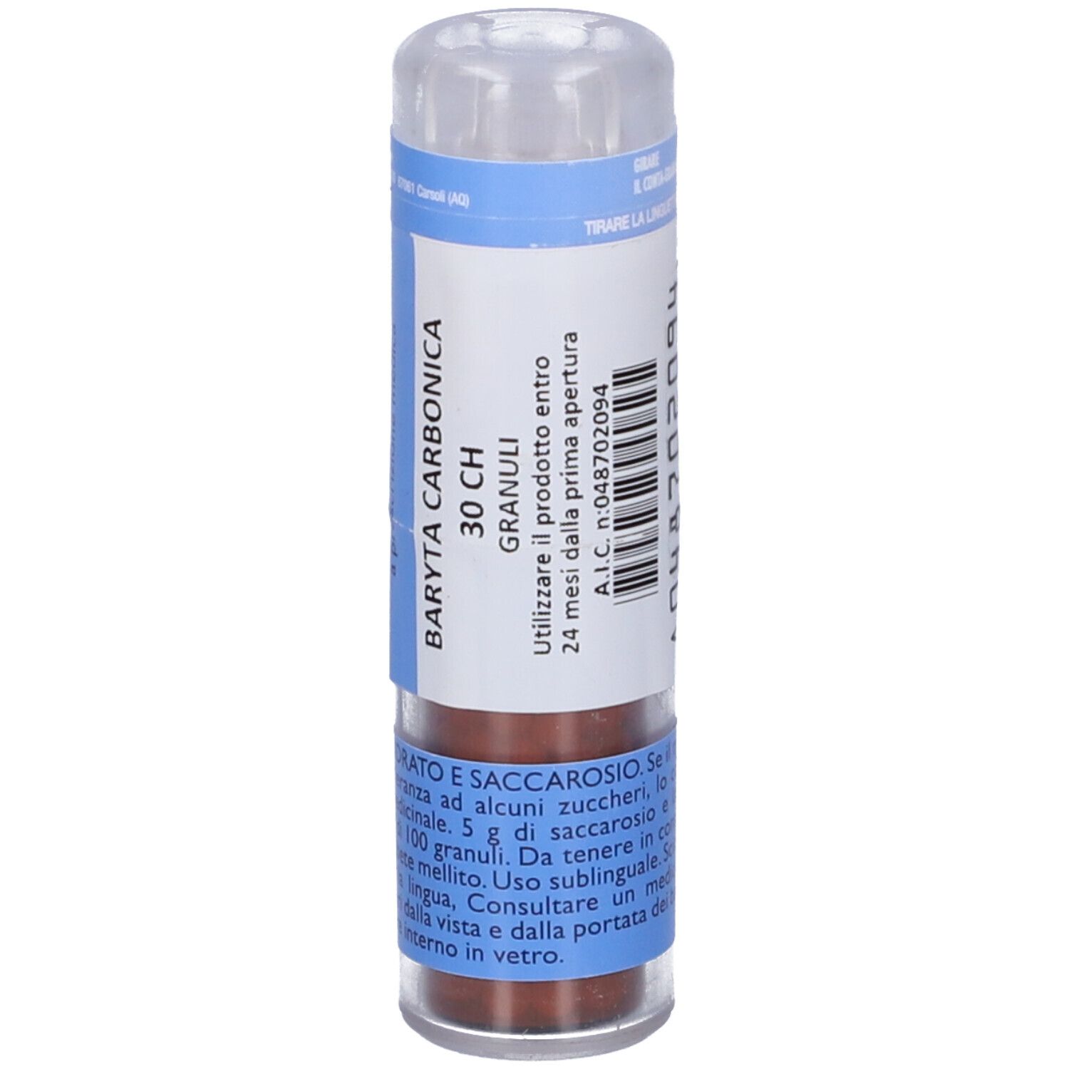 OTI Baryta Carbonica 30 Ch Granuli (Magnum) Contenitore Multidose Da 12 G (240 Granuli) Per Mucosa Orale