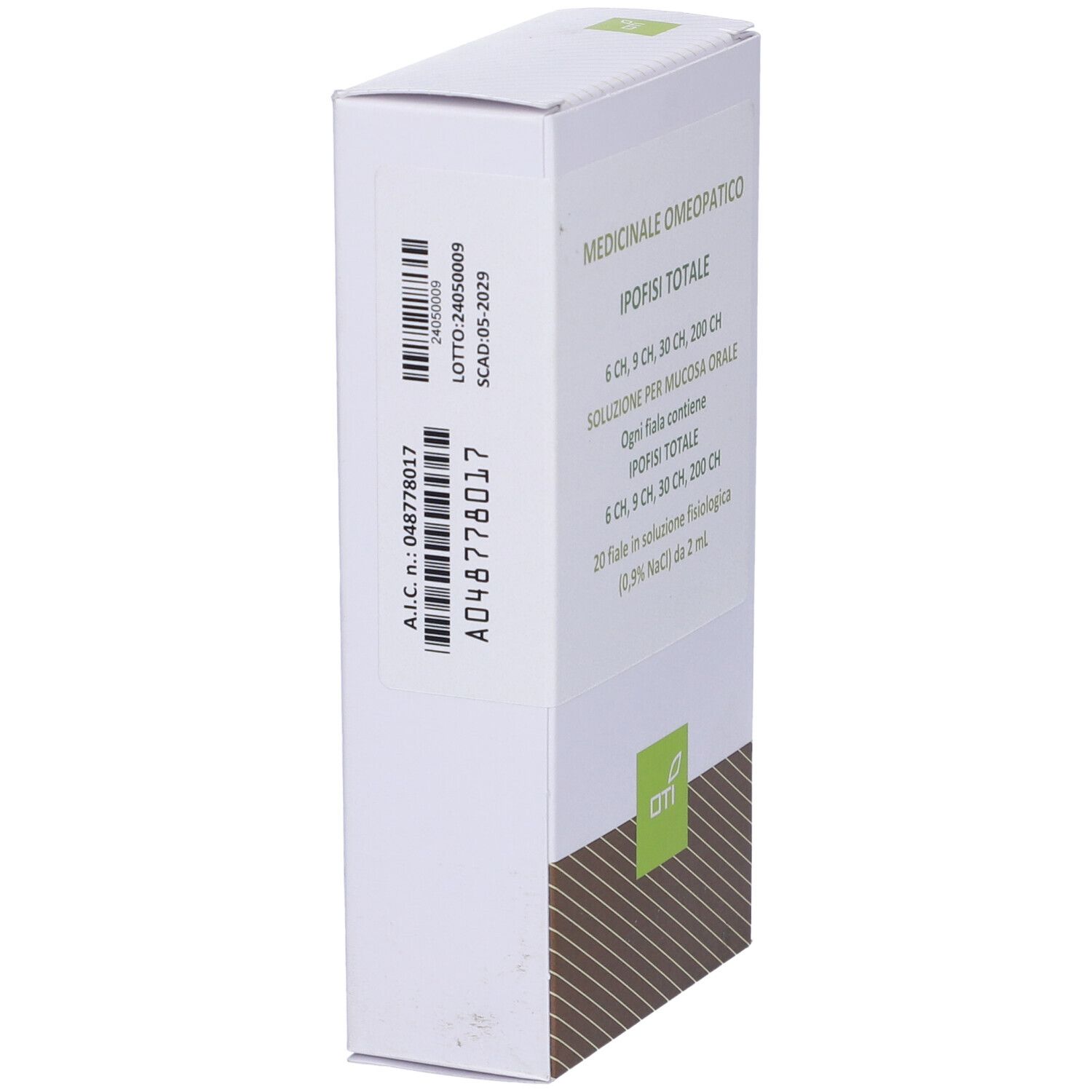 OTI Ipofisi Totale 6 Ch, 9 Ch, 30 Ch, 200 Ch (Scalare Progressivo) 20 Fiale 2 Ml Soluzione Fisiologica Per Mucosa Orale