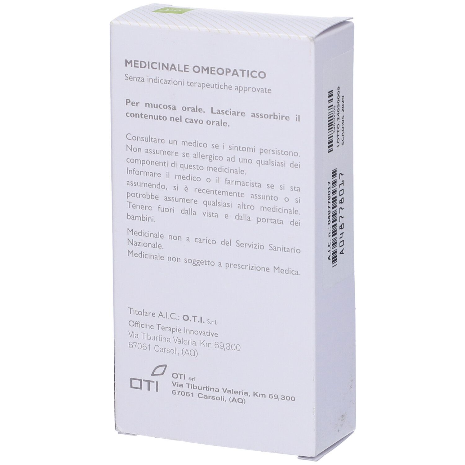 OTI Ipofisi Totale 6 Ch, 9 Ch, 30 Ch, 200 Ch (Scalare Progressivo) 20 Fiale 2 Ml Soluzione Fisiologica Per Mucosa Orale