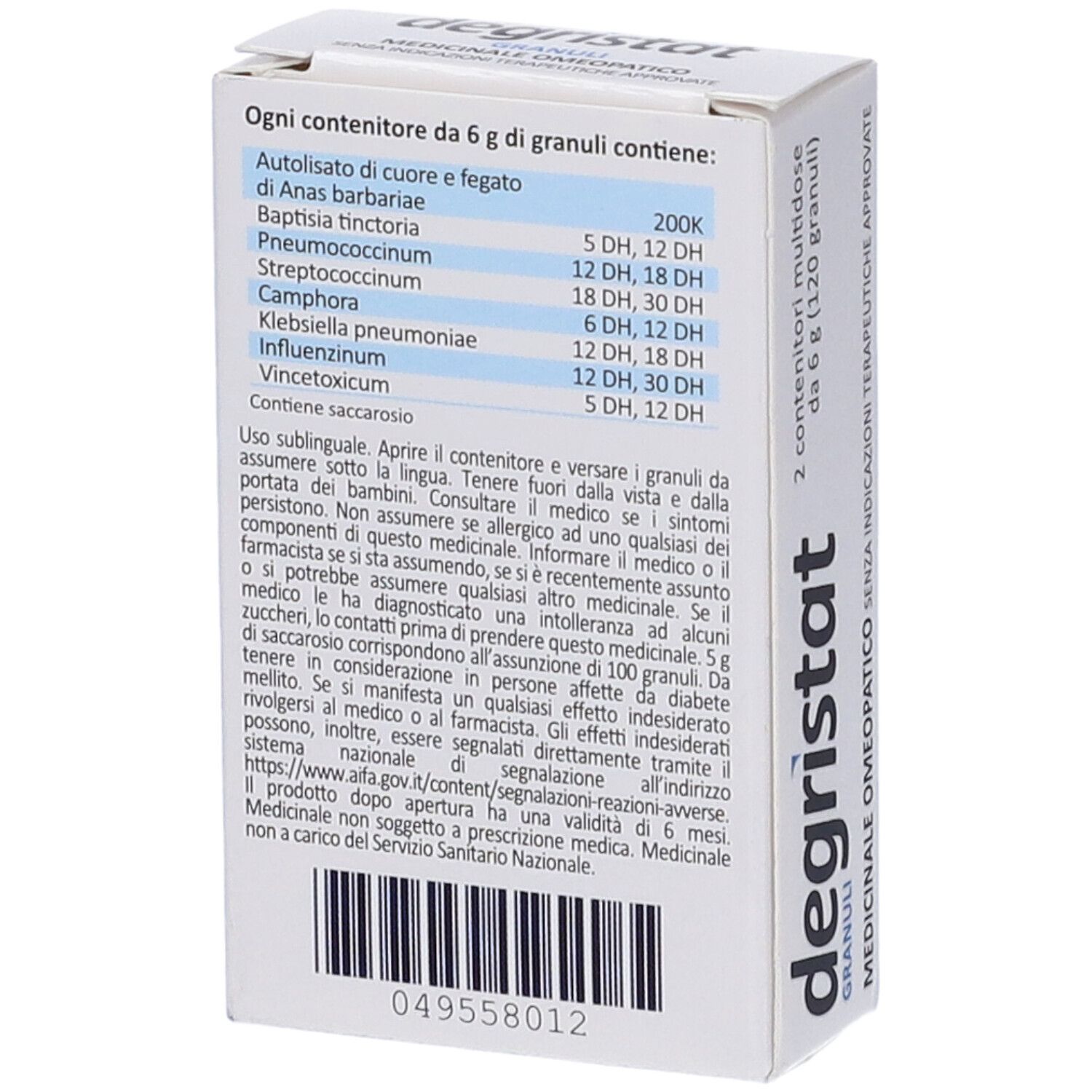 Degristat*120 Granuli 6 G Contenitore Multidose