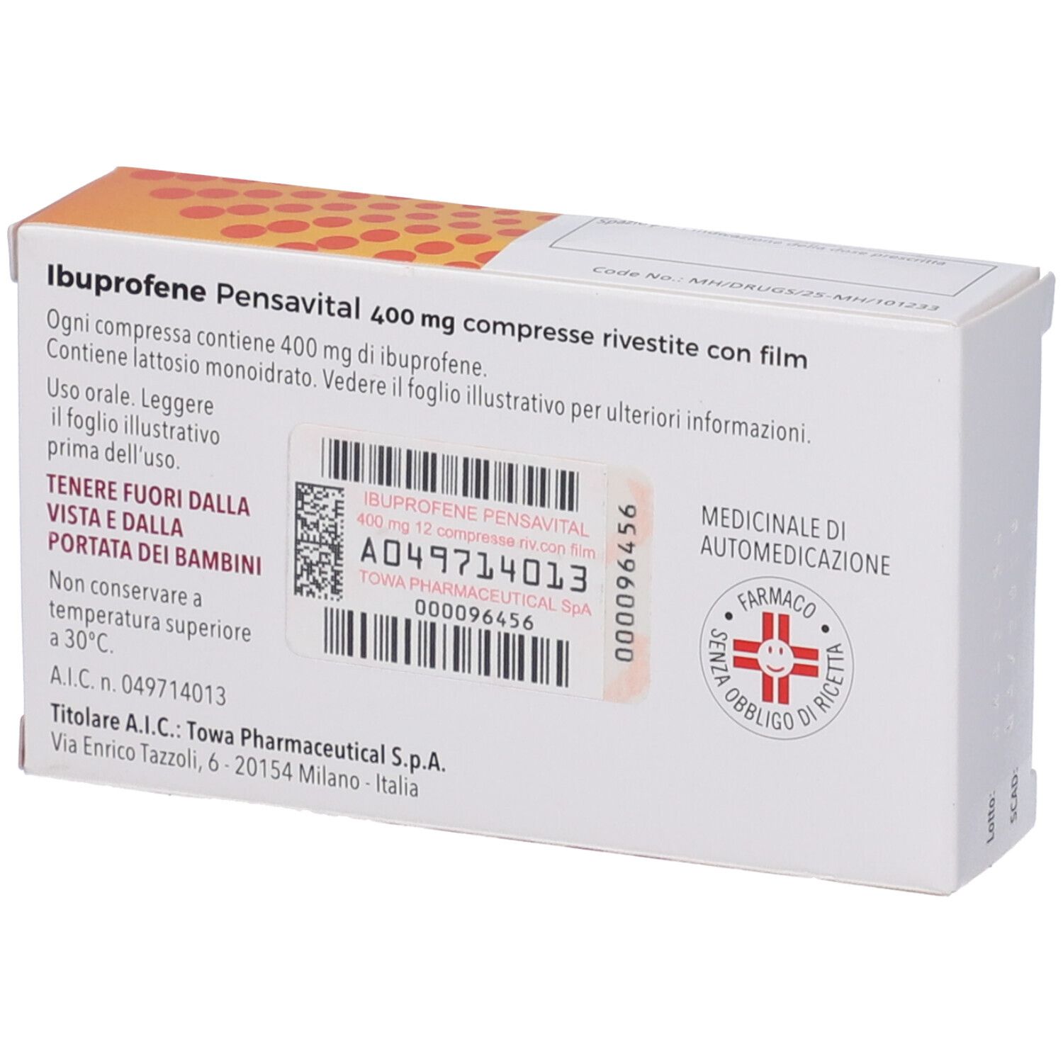 IBUPROFENE PENSAVITAL 400 mg compresse rivestite con film