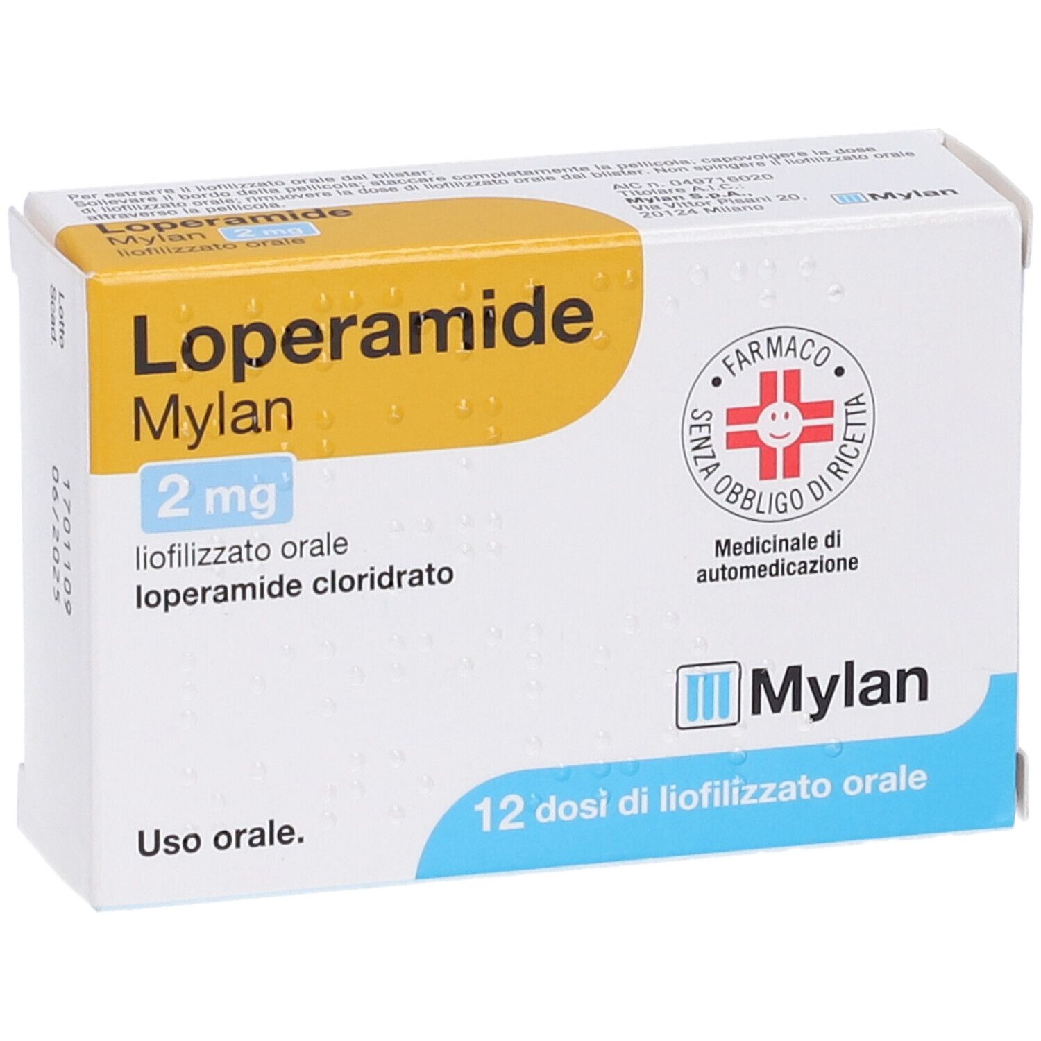Loperamide Mylan 2 mg liofilizzato orale
