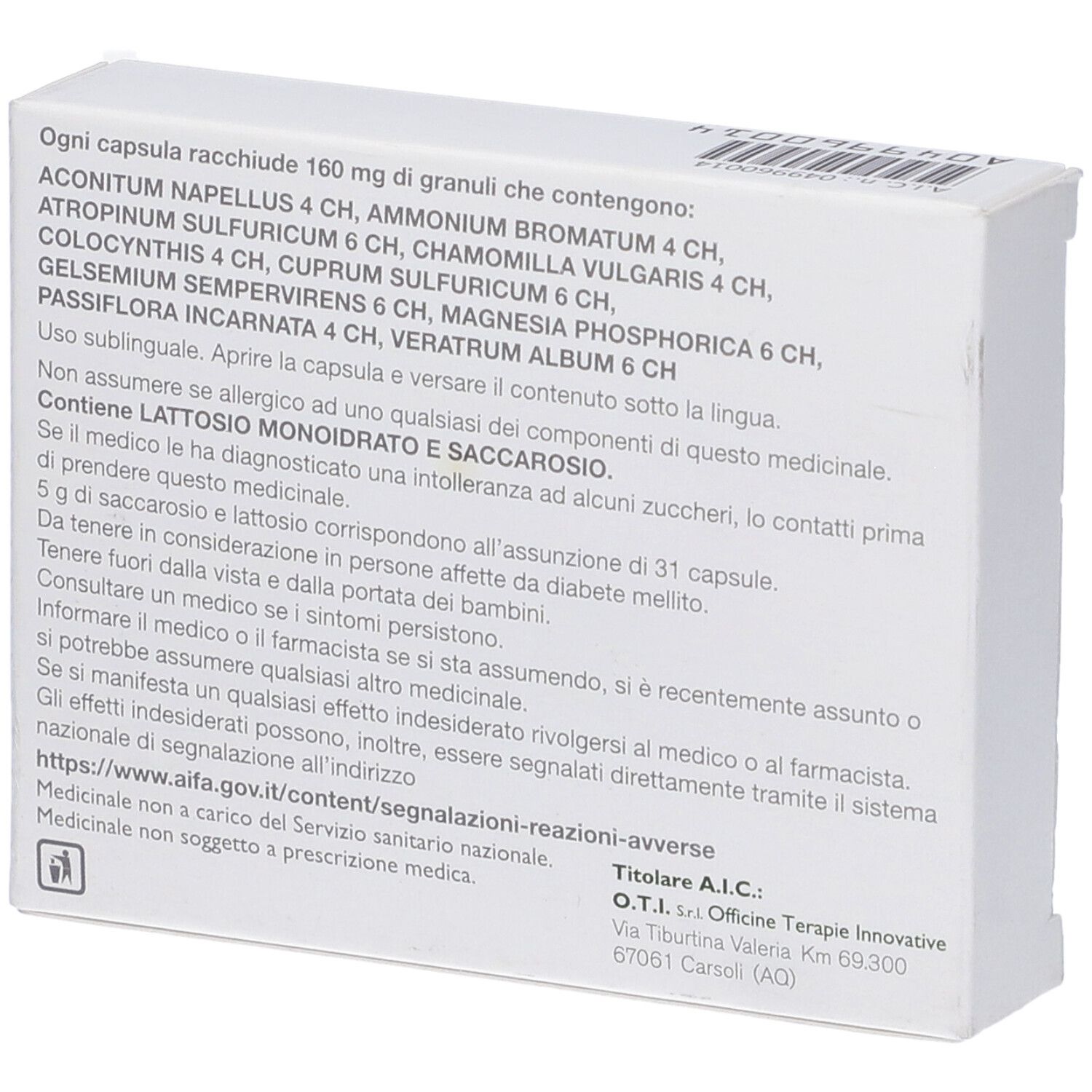 COLOGELS*granuli 60 capsule 160 mg