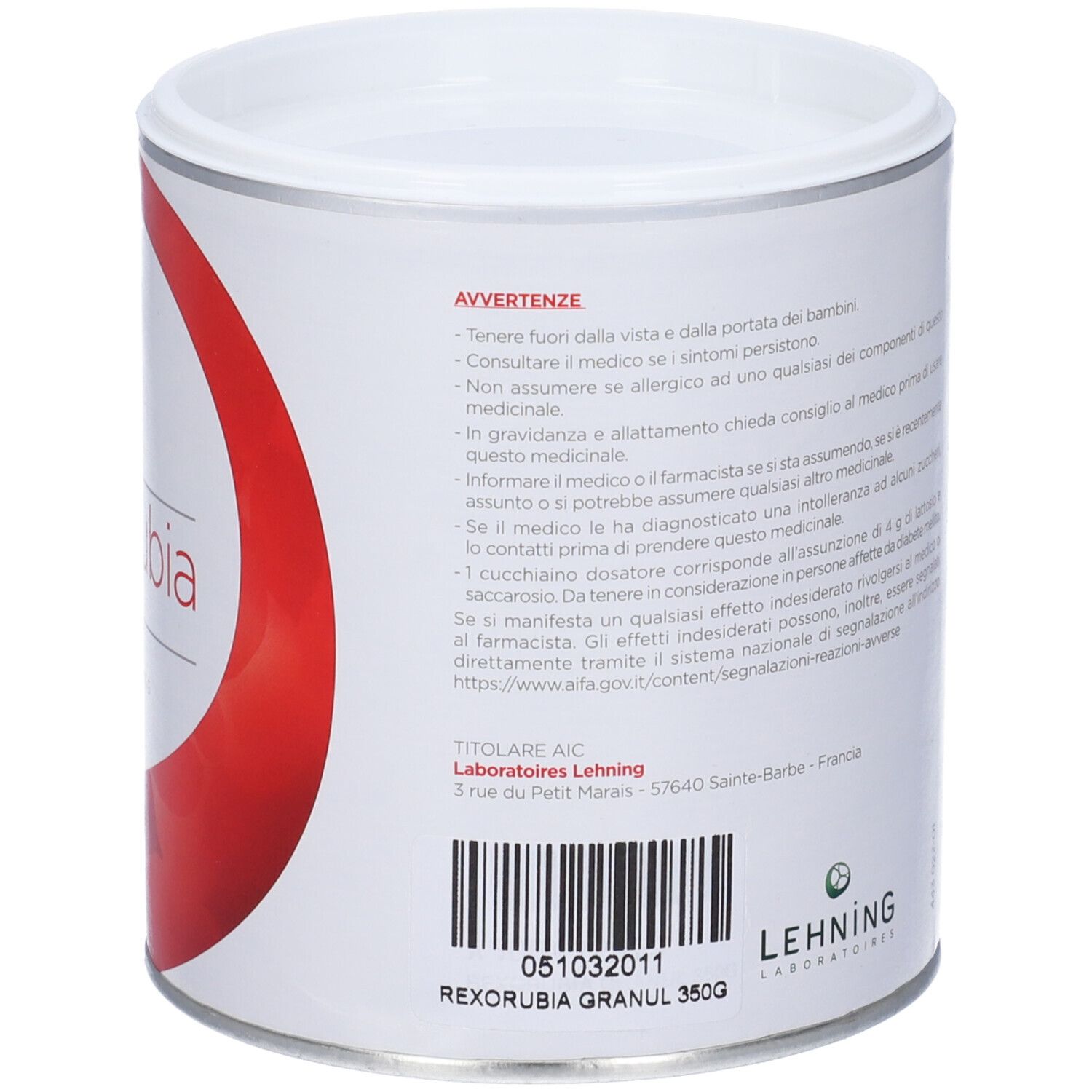 REXORUBIA*granulato 350 g con cucchiaino dosatore