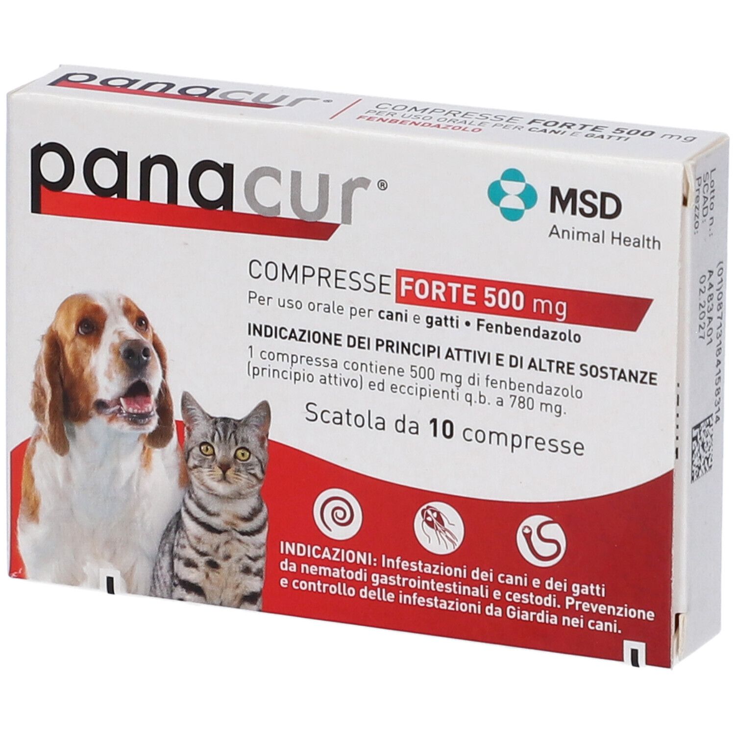 Panacur Compresse Forte 500 Mg Per Uso Orale Per Cani E Gatti