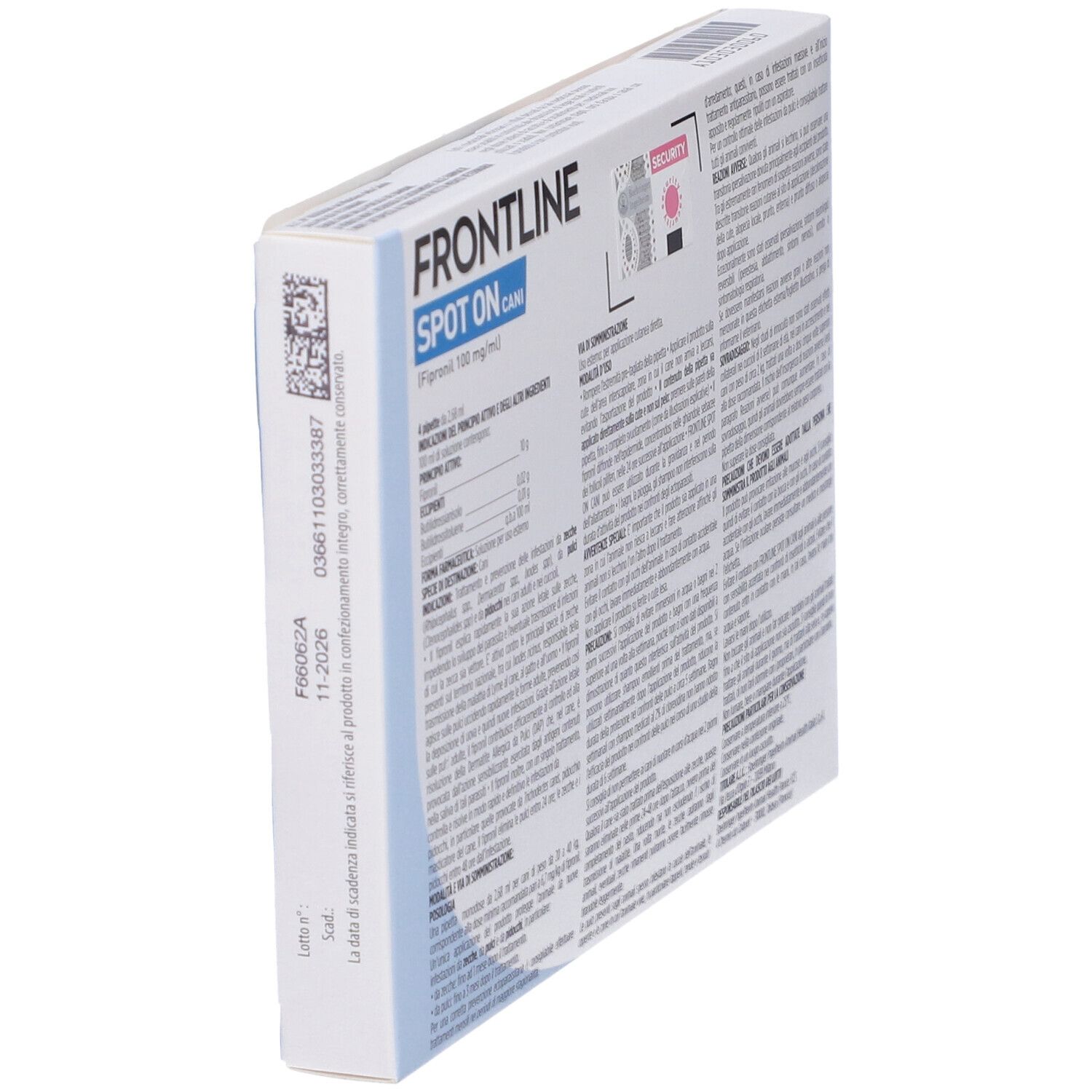 Frontline Spot On Cani x4 Pipette, Antiparassitario Per Cani (20-40Kg) Contro Pulci, Zecche E Pidocchi