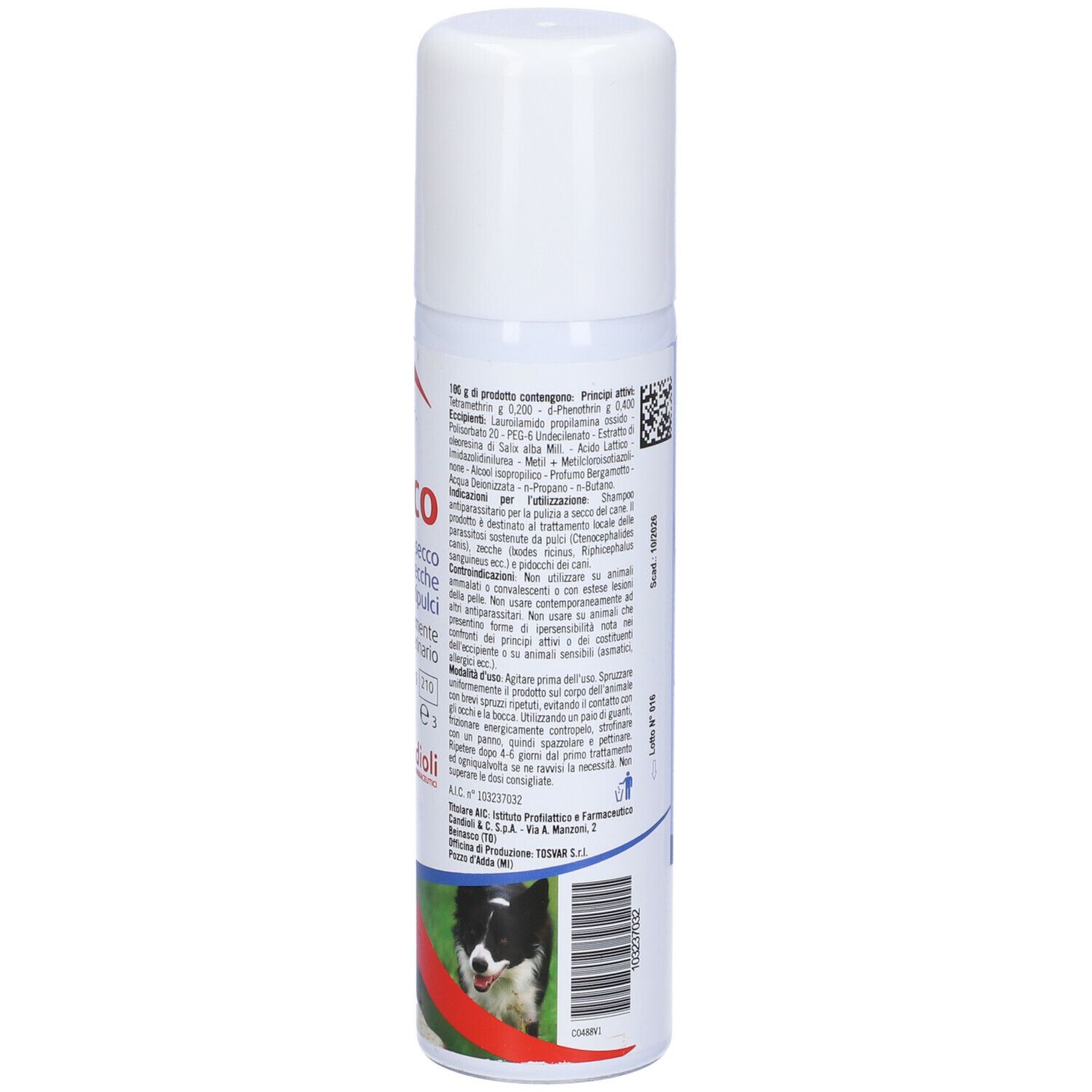 Shampoo a secco per cani antipulci e antizecche Zanco 150 ml