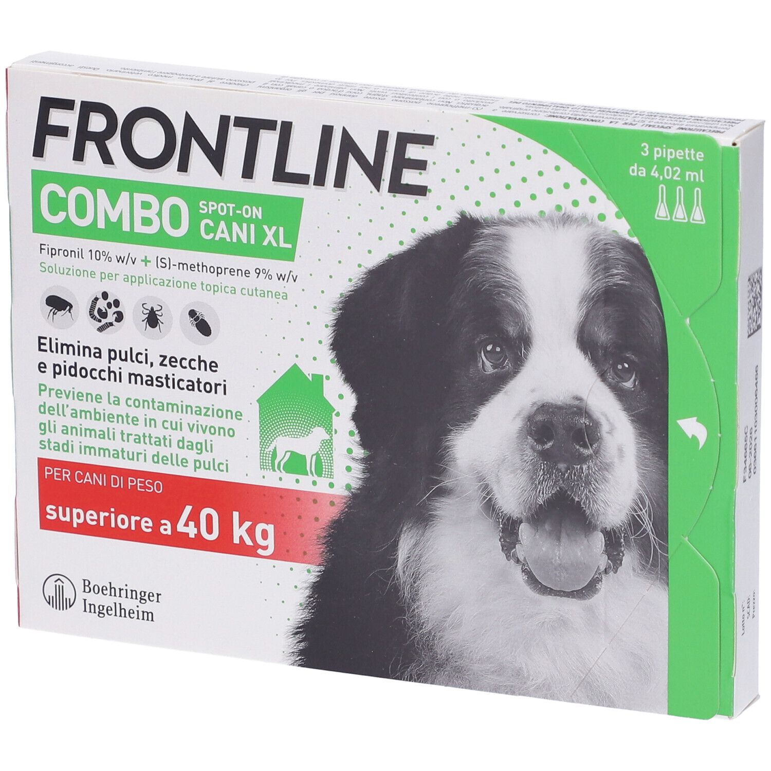 Frontline Combo Cani x3 Pipette, Antiparassitario per Cani (+40Kg) Contro Pulci, Zecche E Pidocchi