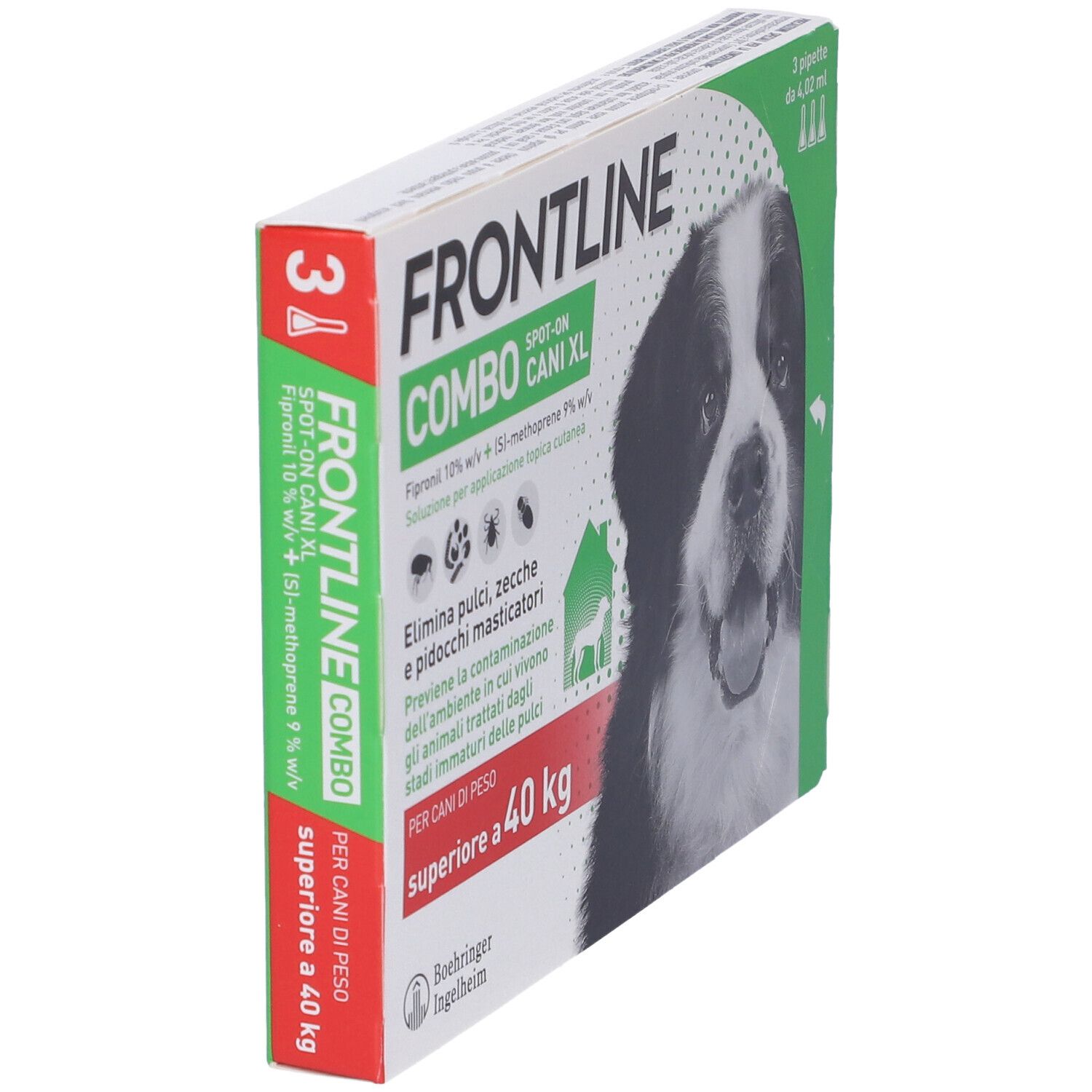 Frontline Combo Cani x3 Pipette, Antiparassitario per Cani (+40Kg) Contro Pulci, Zecche E Pidocchi