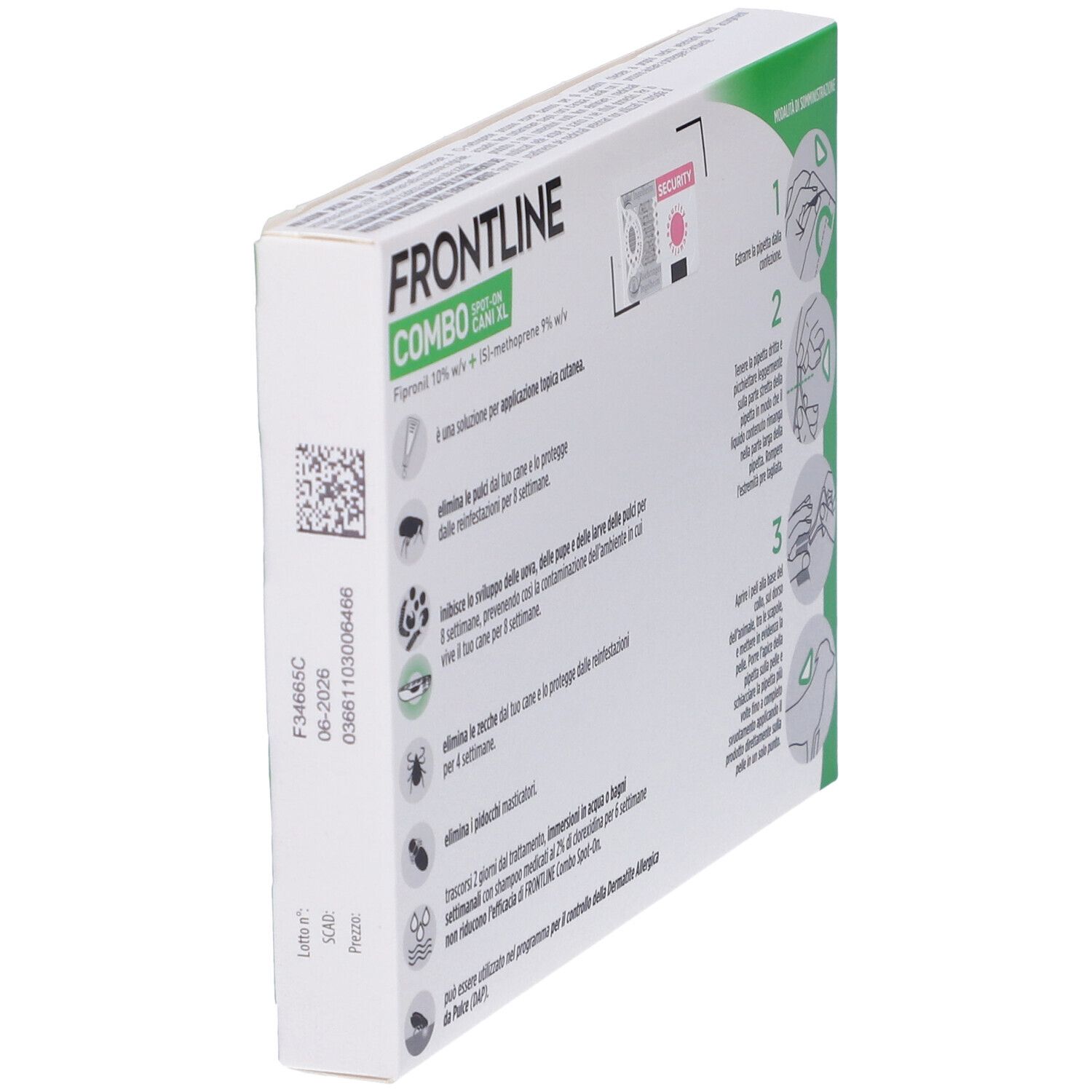 Frontline Combo Cani x3 Pipette, Antiparassitario per Cani (+40Kg) Contro Pulci, Zecche E Pidocchi