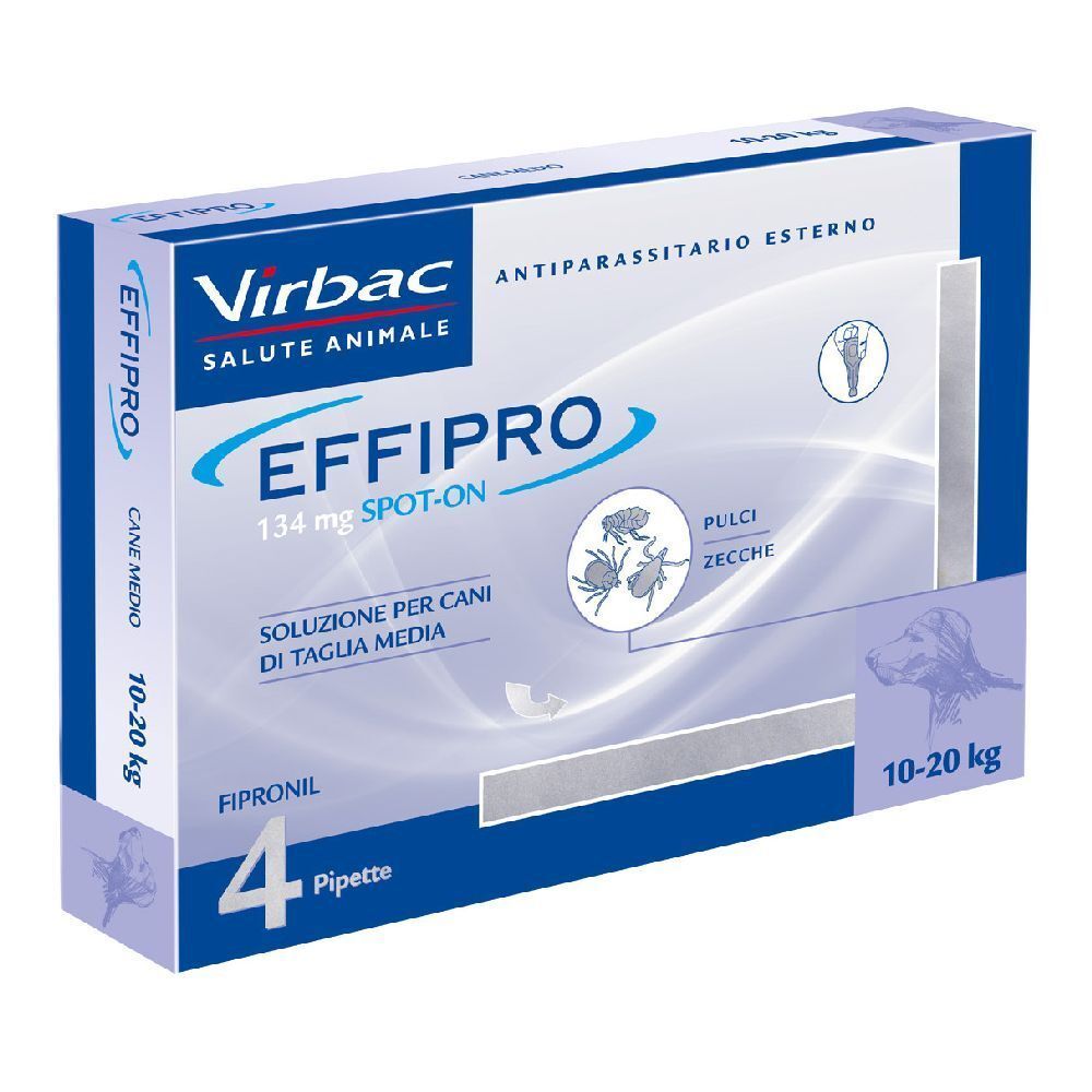 EFFIPRO spot-on soluz 4 pipette 1,34 ml 134 mg cani da 10 a 20 Kg