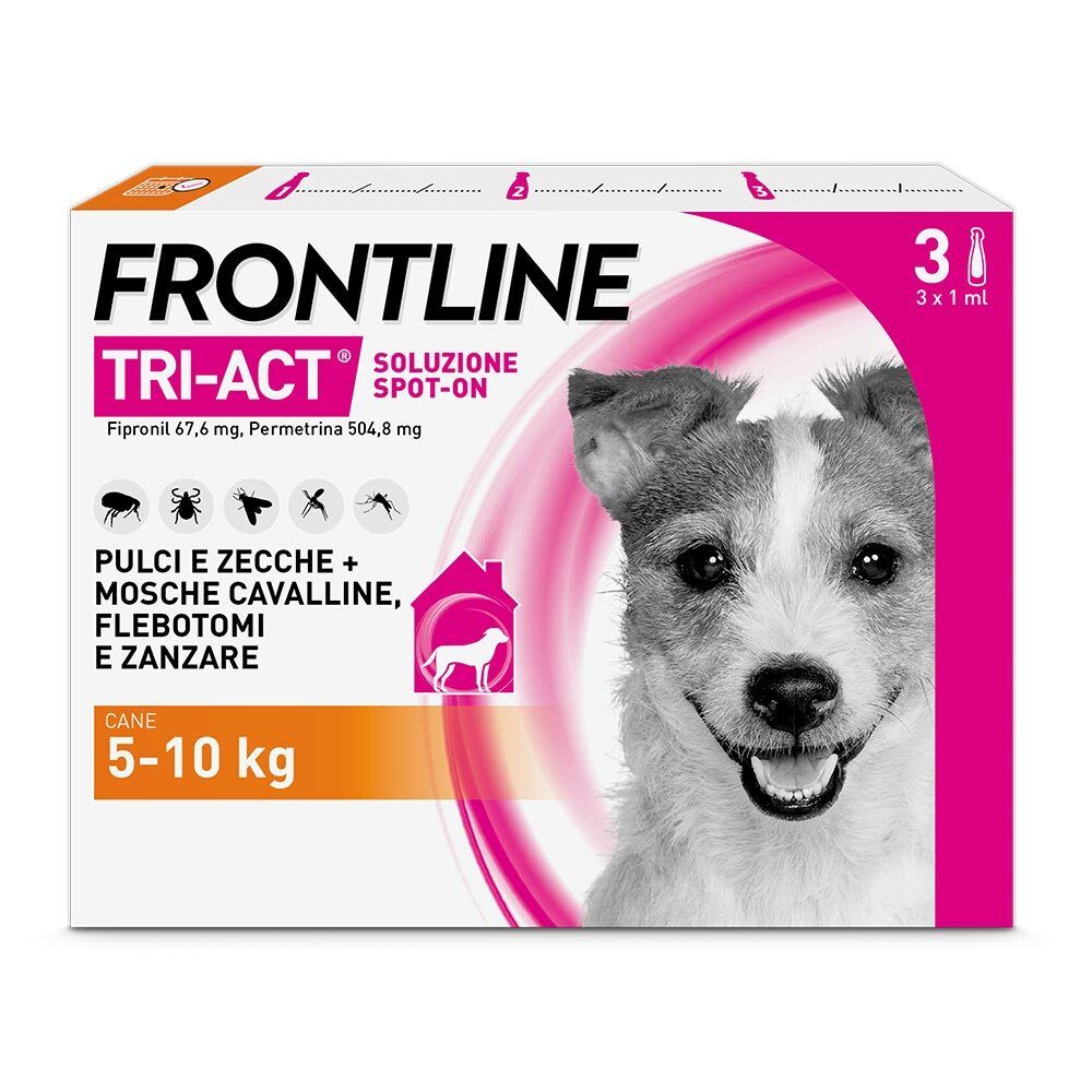 Frontline Tri-Act Soluzione Spot-On Per Cani Di 5-10 Kg