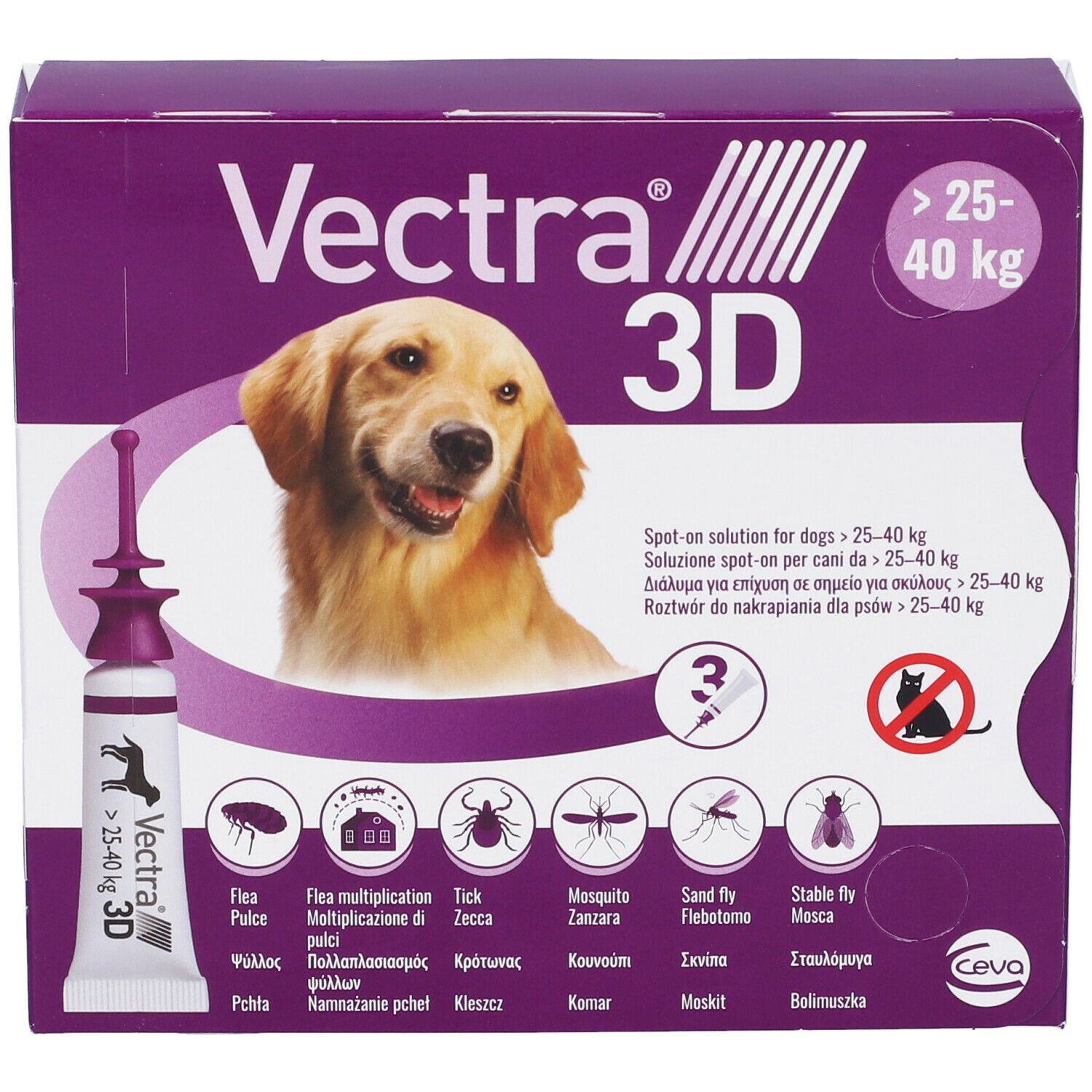 Vectra 3d Soluzione Spot–on Per Cani 25/40 kg