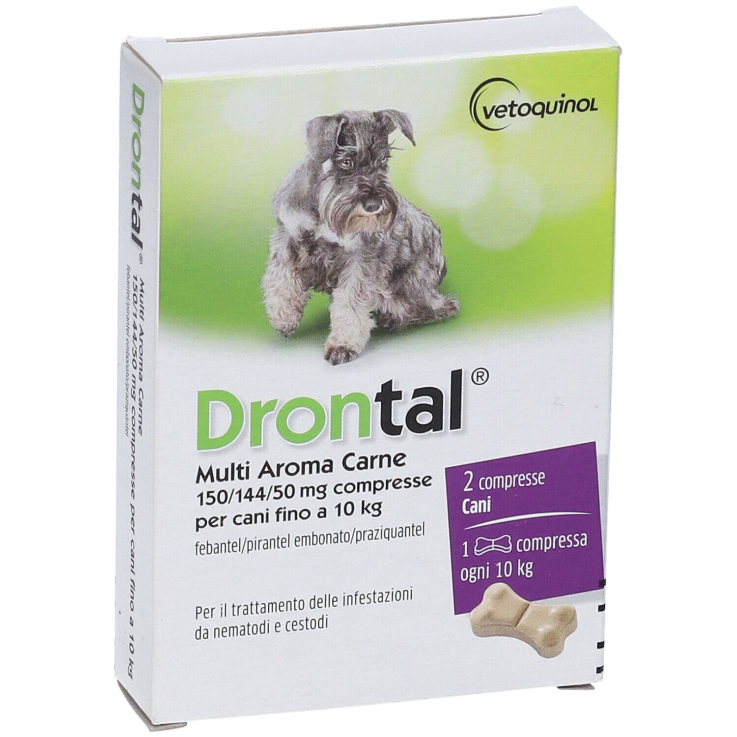 Drontal Multi Aroma Carne 150/144/50 Mg Compresse Per Cani Fino A 10 Kg