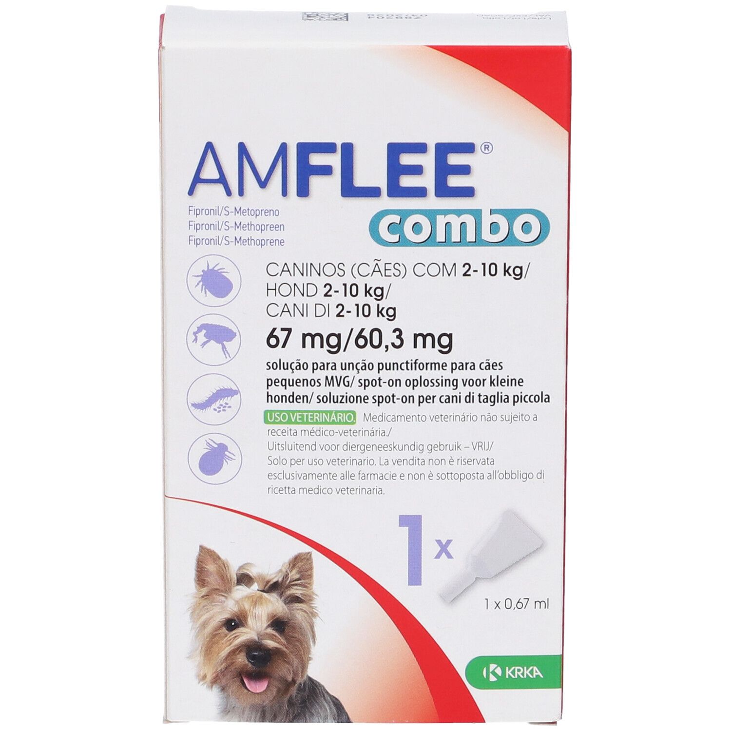 Amflee Combo 67 Mg/60,3 Mg Soluzione Spot-On Per Cani Di Taglia Piccola