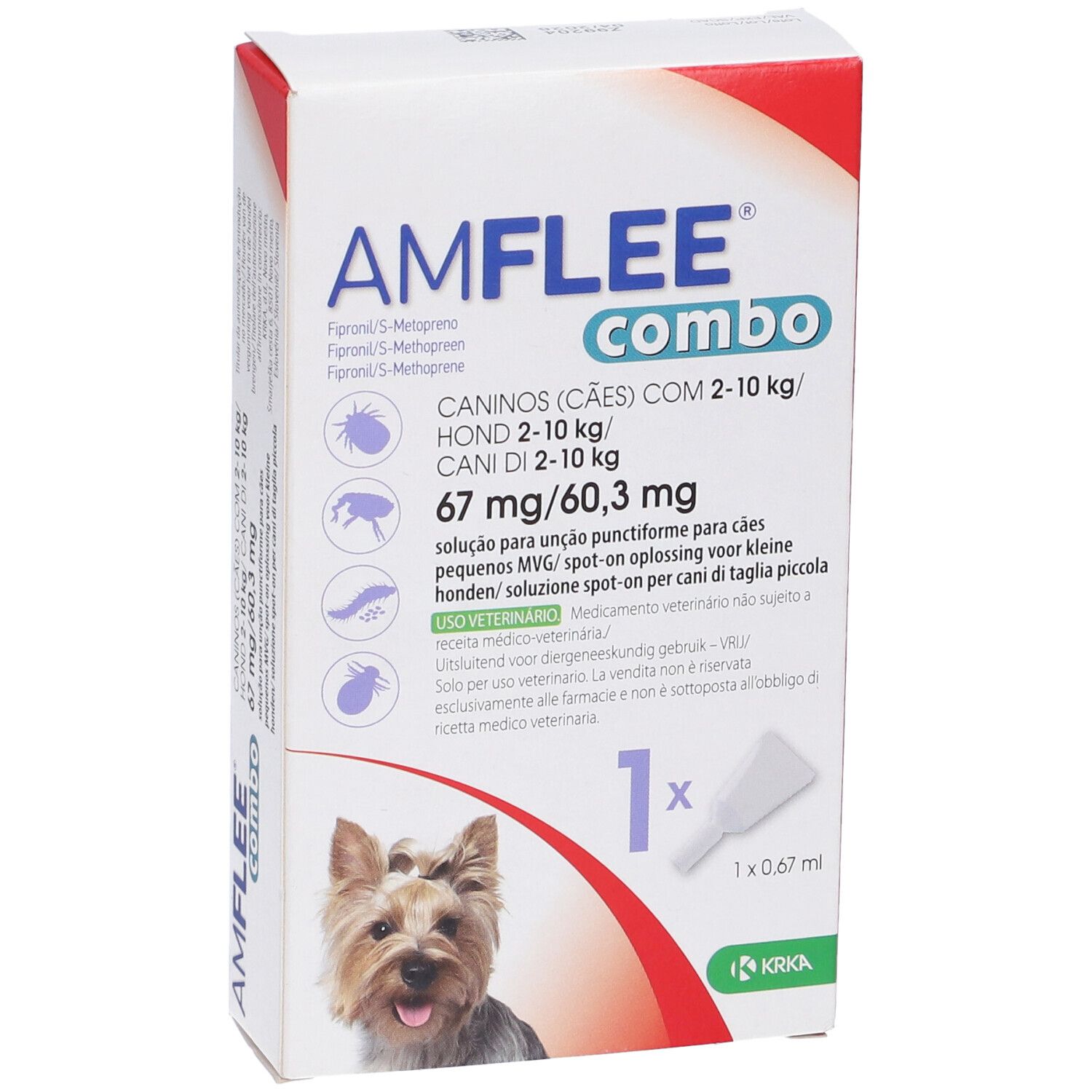Amflee Combo 67 Mg/60,3 Mg Soluzione Spot-On Per Cani Di Taglia Piccola