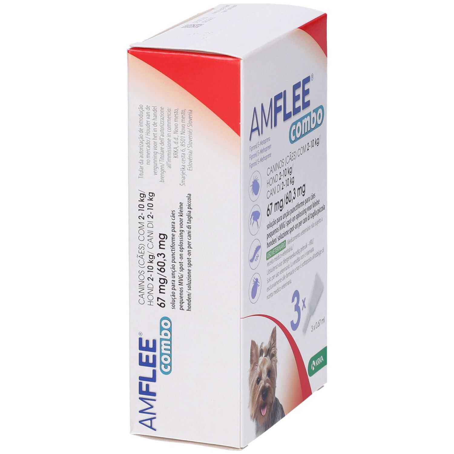Amflee Combo 67 Mg/60,3 Mg Soluzione Spot-On Per Cani Di Taglia Piccola