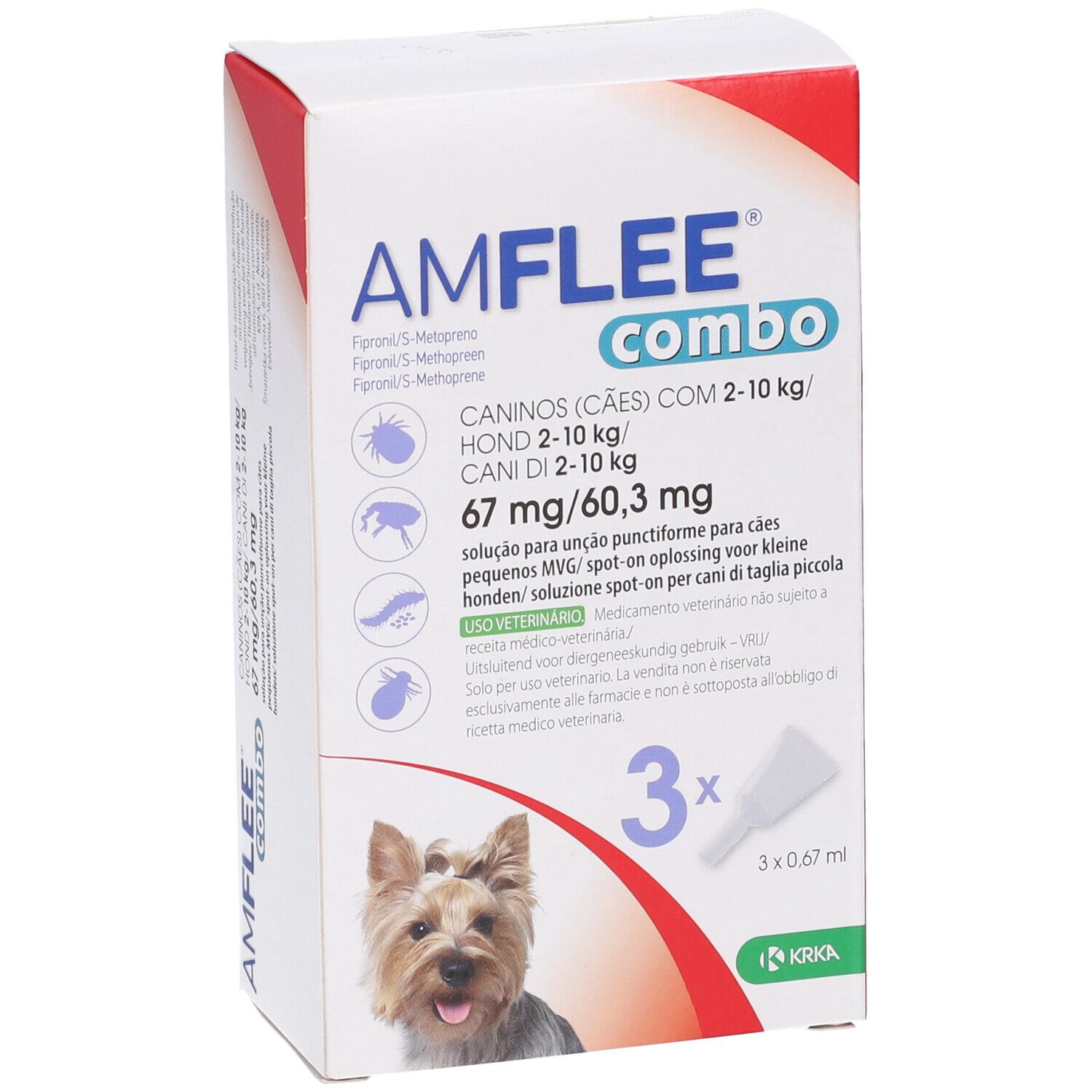 Amflee Combo 67 Mg/60,3 Mg Soluzione Spot-On Per Cani Di Taglia Piccola